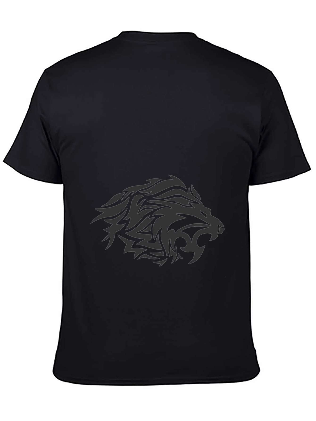 Mens Black Lion Graphic Tee - Stylish Casual Wear