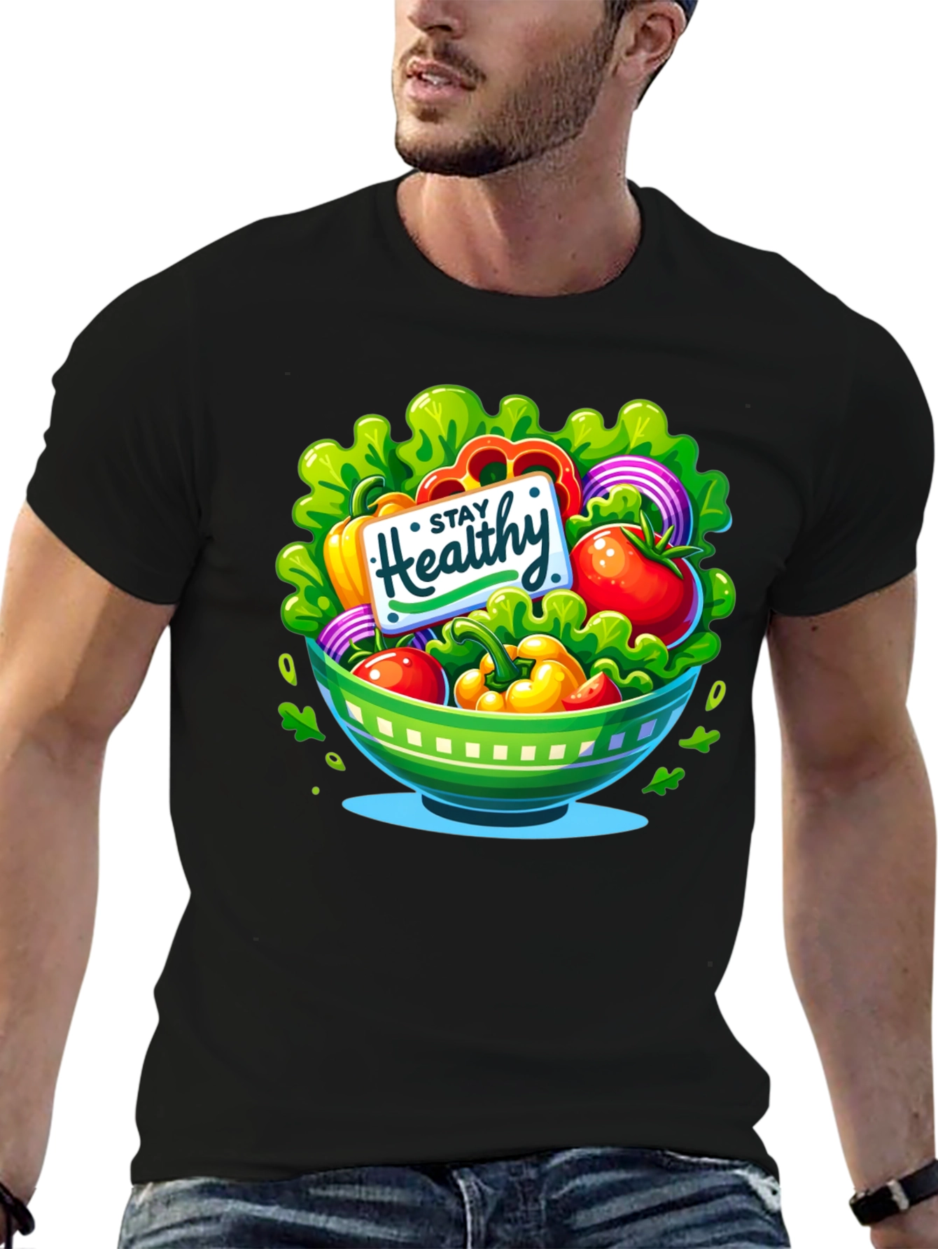 Stay Healthy Salad Bowl Graphic Tee