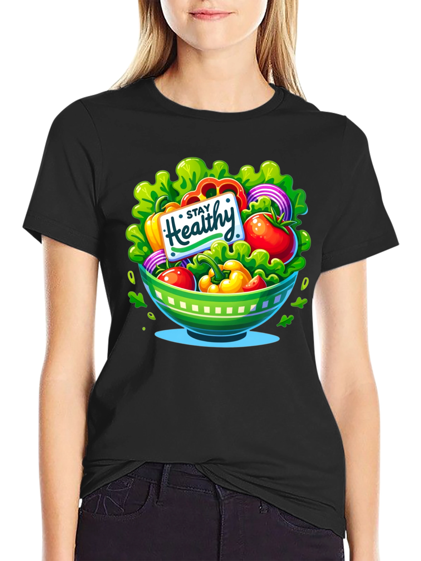 Stay Healthy Salad Bowl Graphic Tee