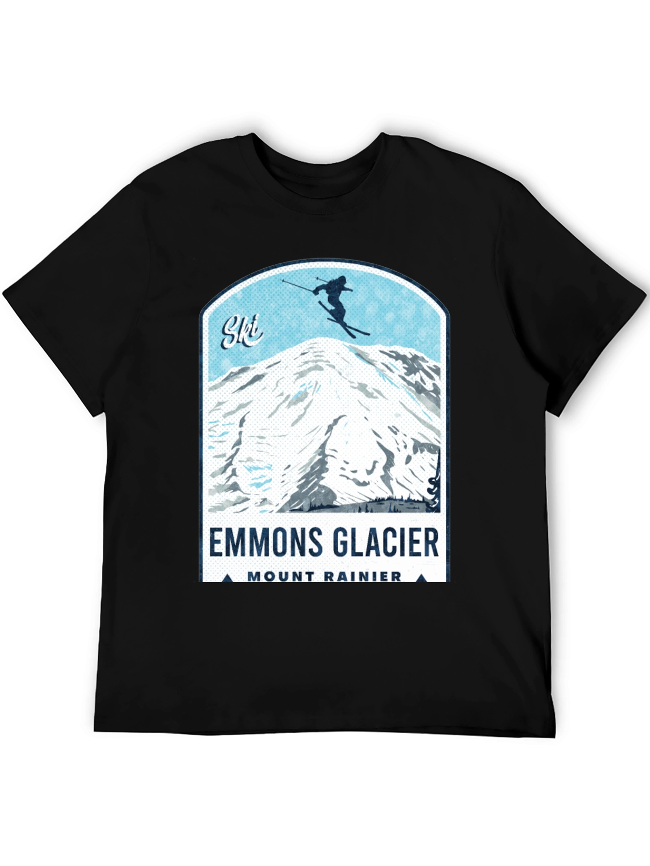 Emmons Glacier Mount Rainier Ski T-Shirt
