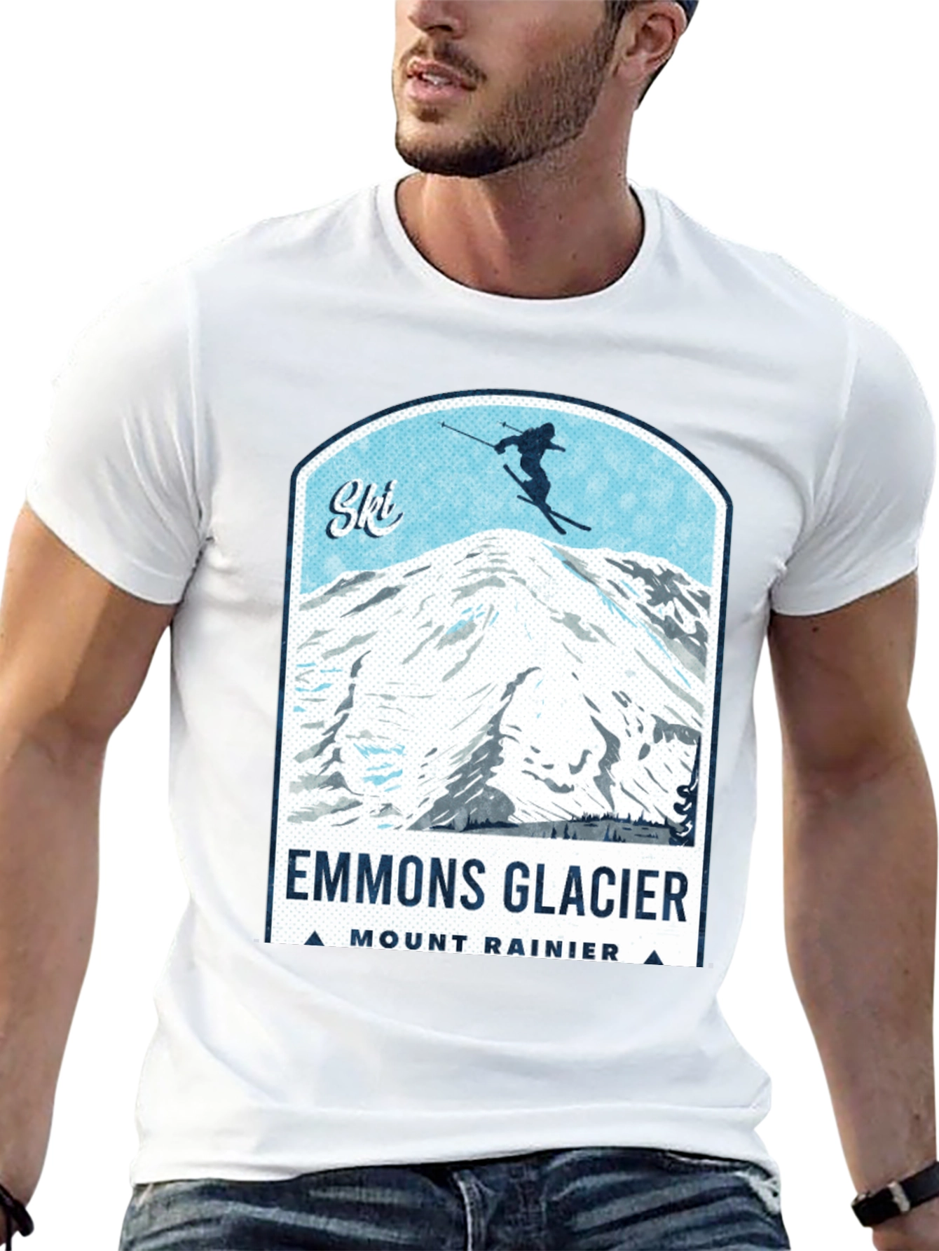 Emmons Glacier Mount Rainier Ski T-Shirt