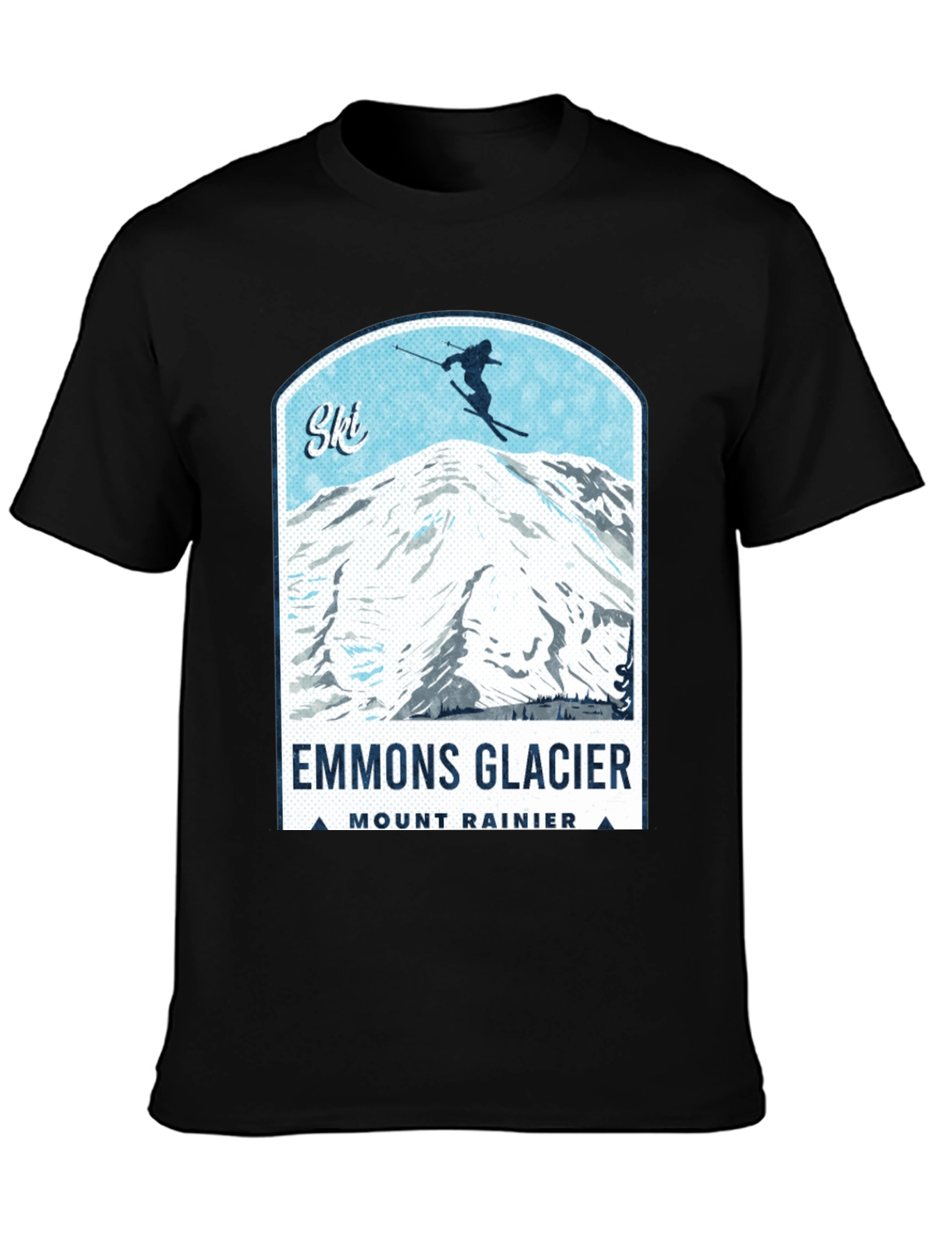 Emmons Glacier Mount Rainier Ski T-Shirt