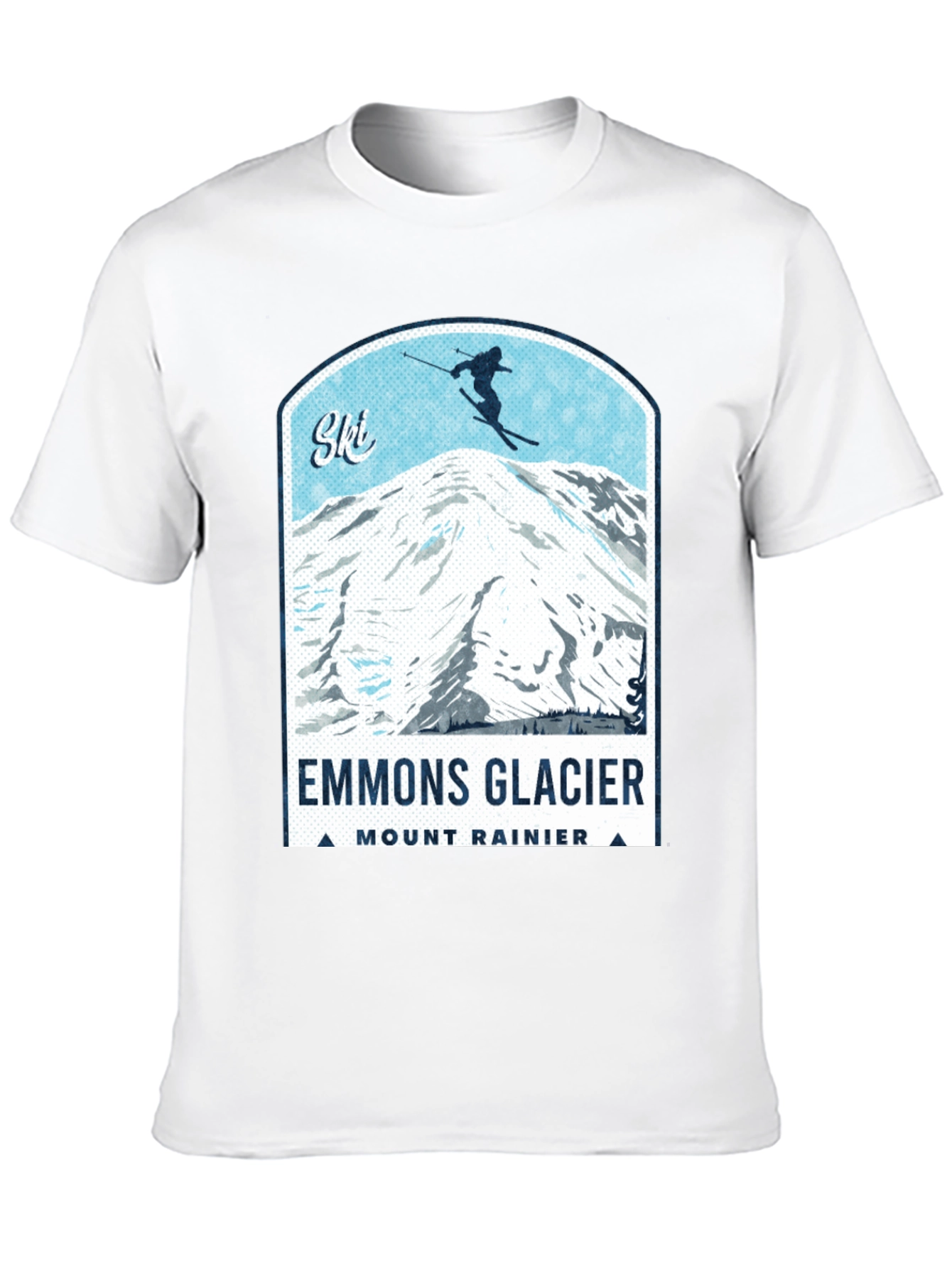 Emmons Glacier Mount Rainier Ski T-Shirt