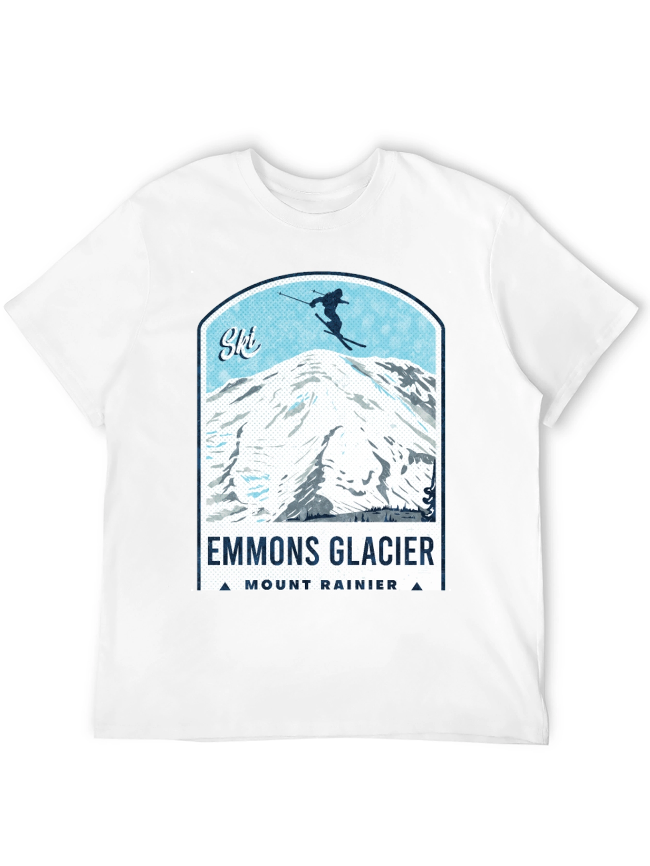 Emmons Glacier Mount Rainier Ski T-Shirt