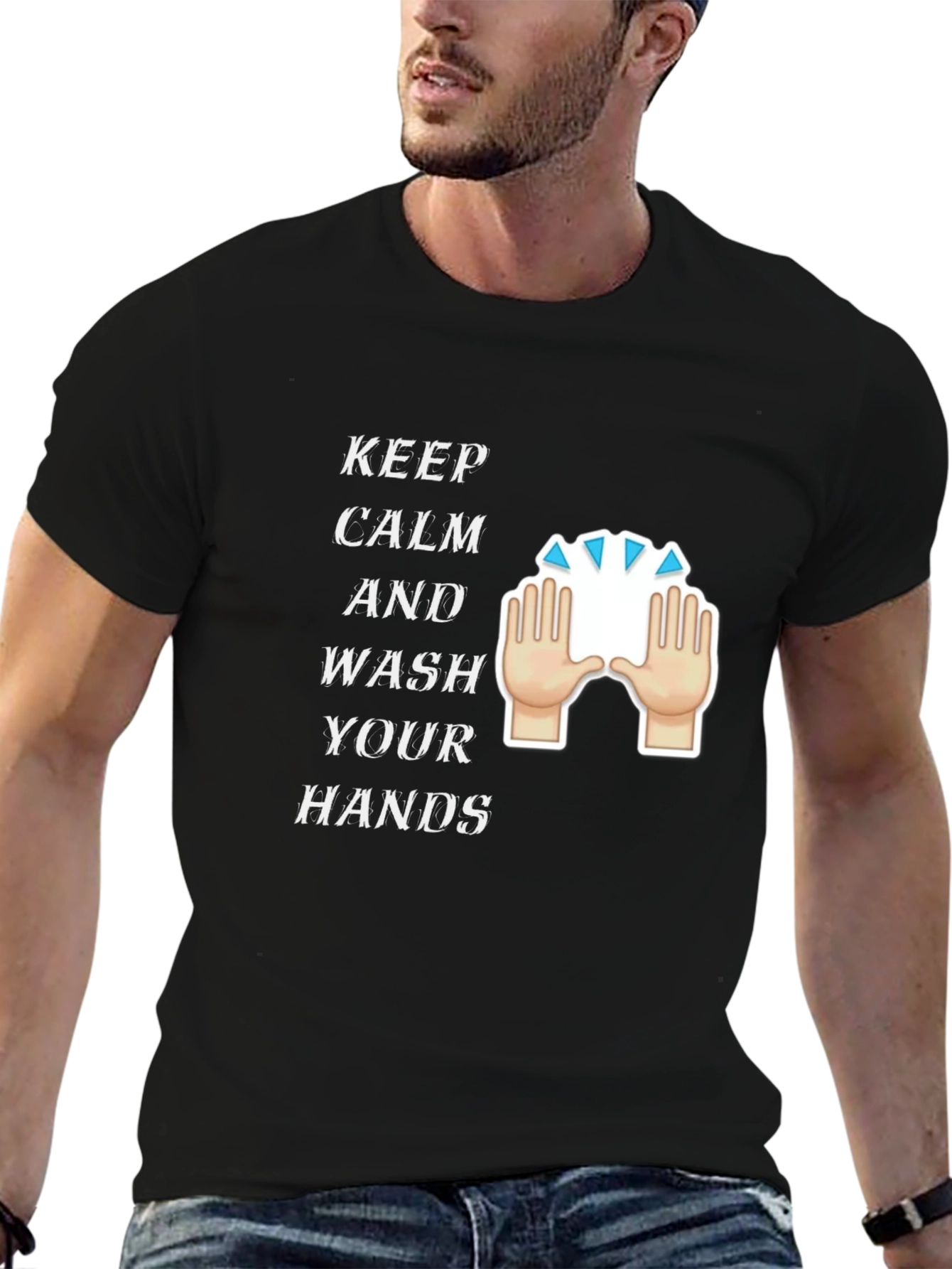 Keep Calm and Wash Your Hands Graphic T-Shirt