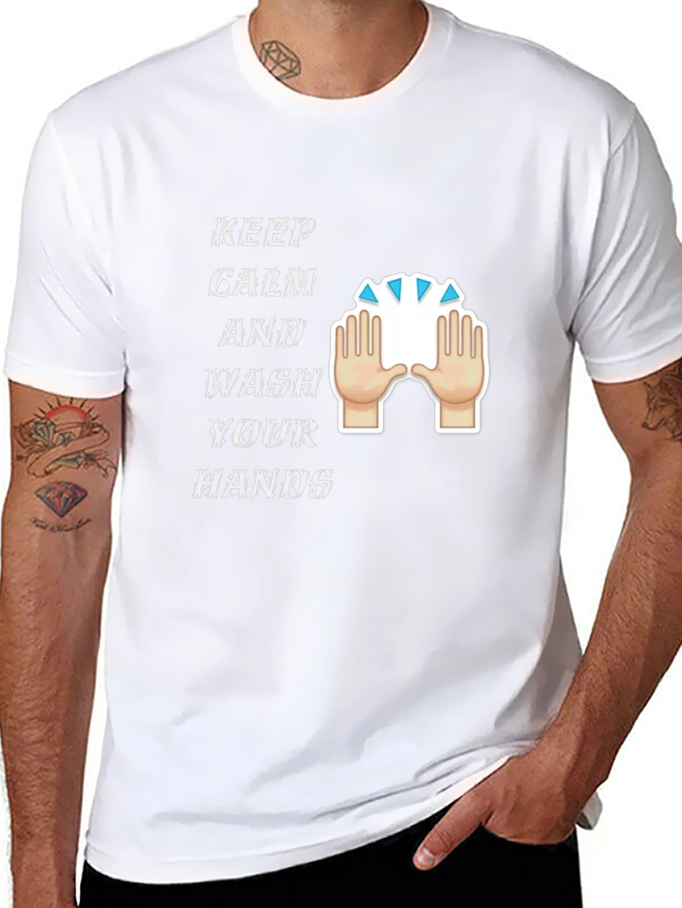 Keep Calm and Wash Your Hands Graphic T-Shirt