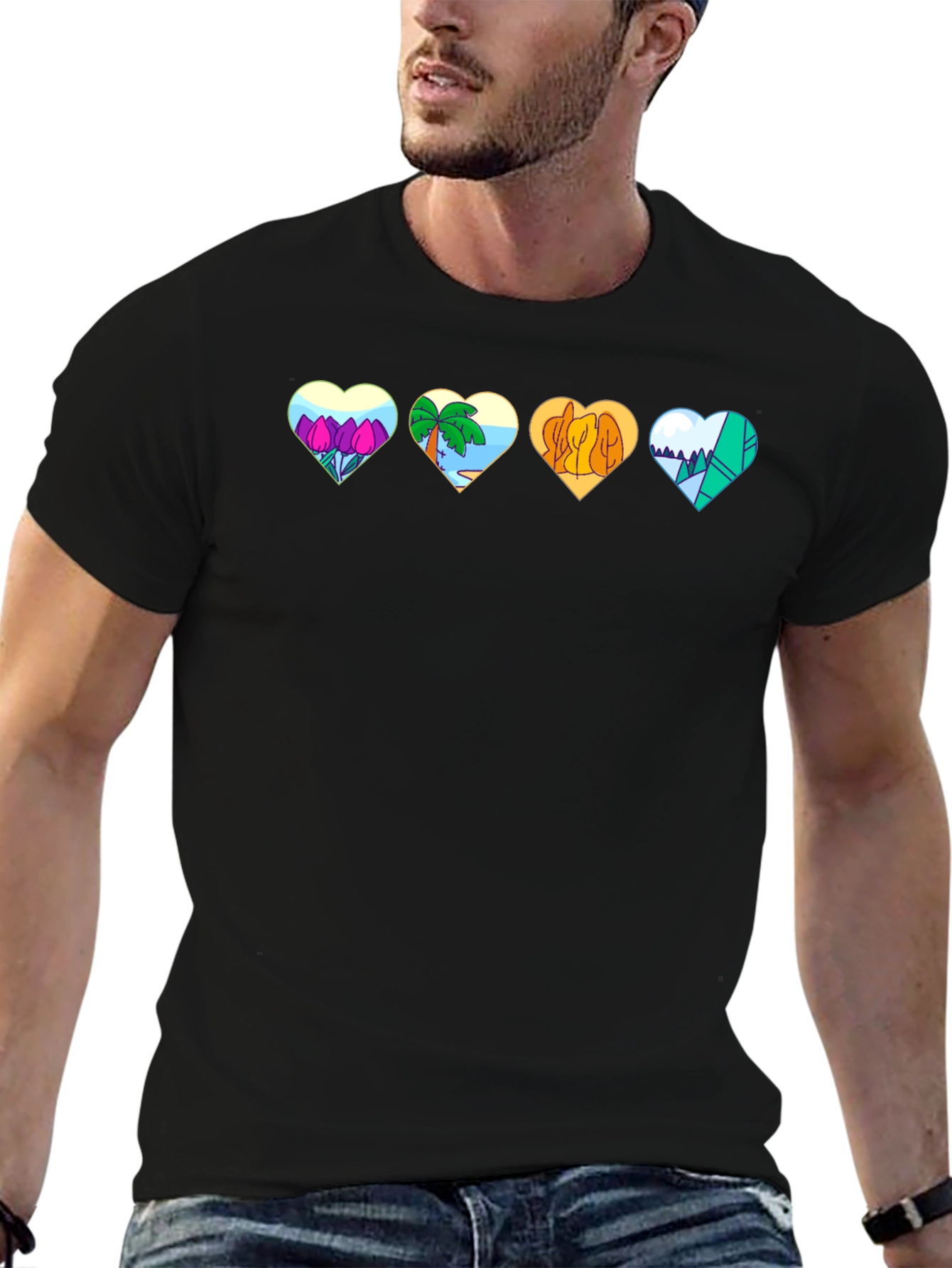 Nature Hearts Graphic T-Shirt - Unisex