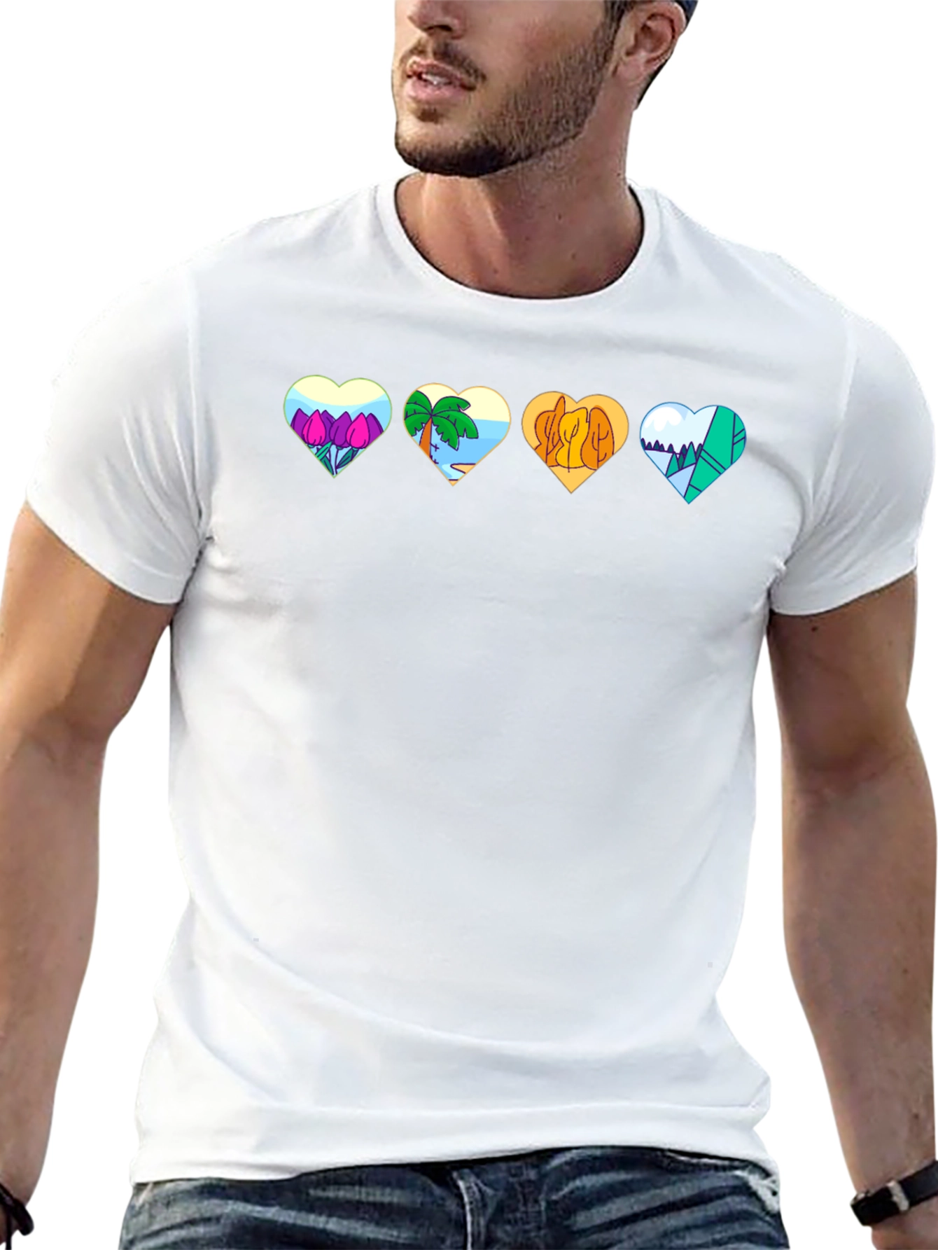 Nature Hearts Graphic T-Shirt - Unisex
