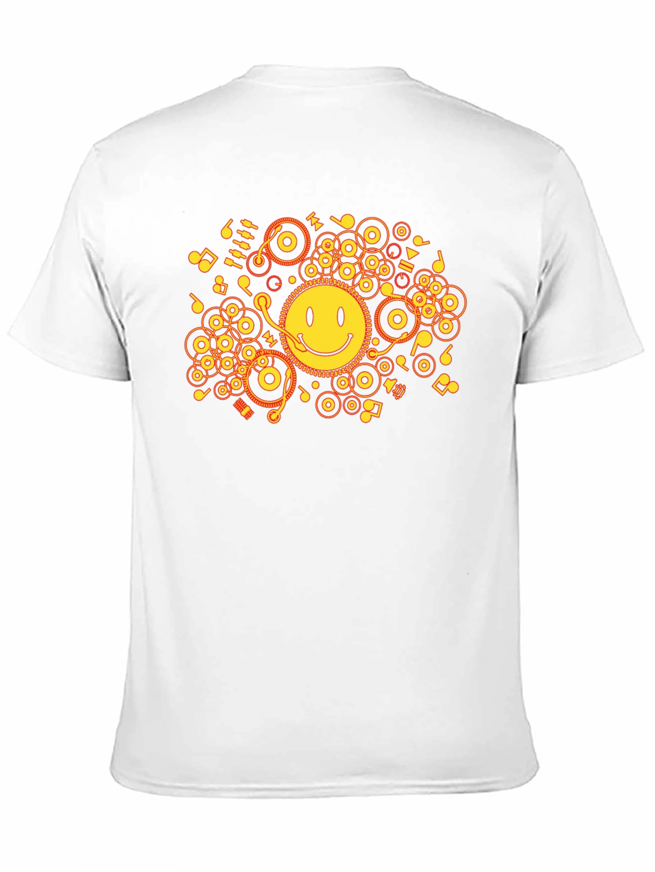 Smiley Face Music T-Shirt - Black