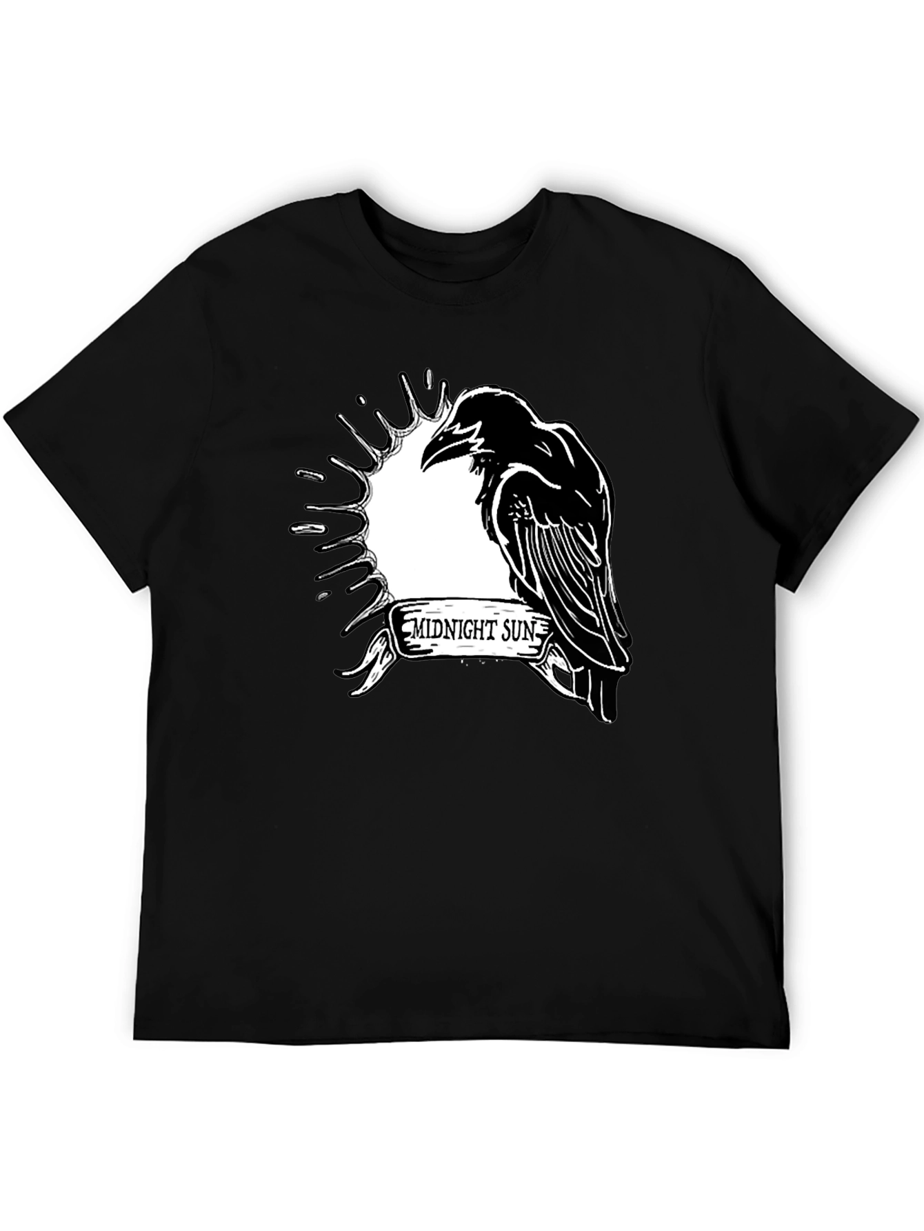 Midnight Sun Raven Graphic T-Shirt