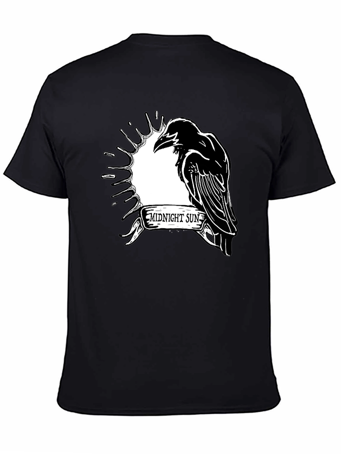 Midnight Sun Raven Graphic T-Shirt