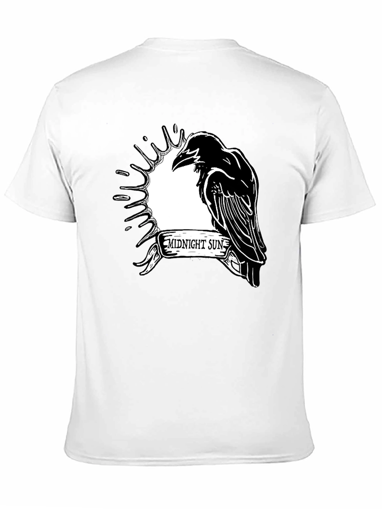 Midnight Sun Raven Graphic T-Shirt