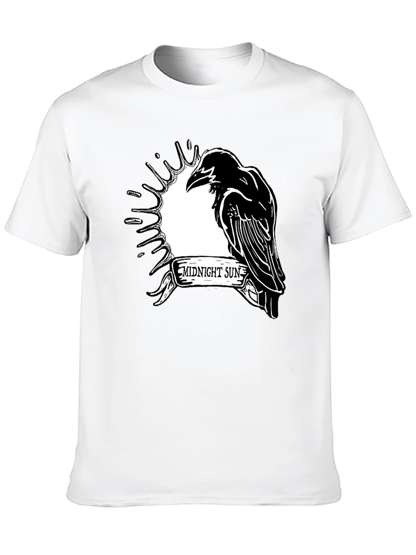 Midnight Sun Raven Graphic T-Shirt