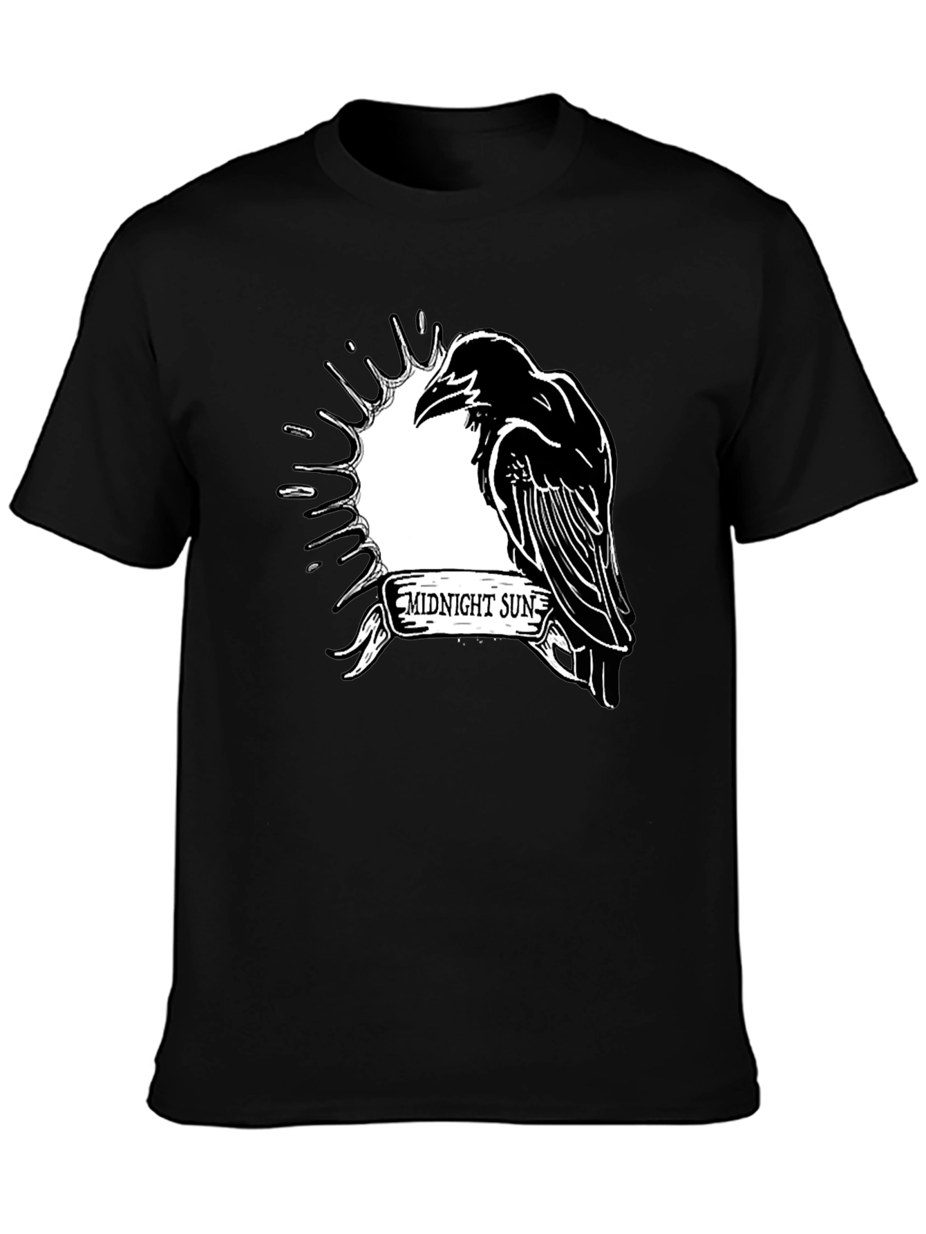 Midnight Sun Raven Graphic T-Shirt