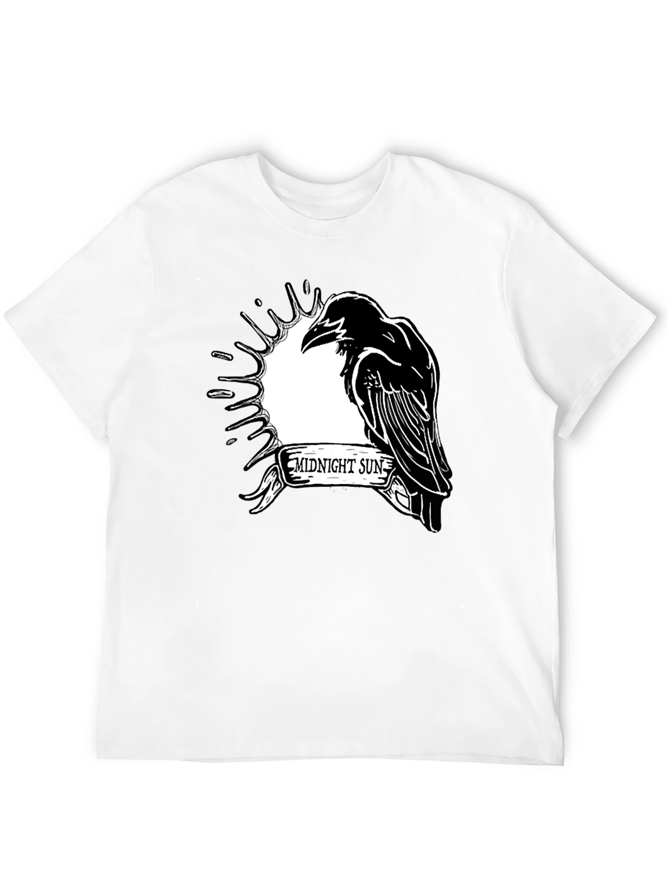 Midnight Sun Raven Graphic T-Shirt
