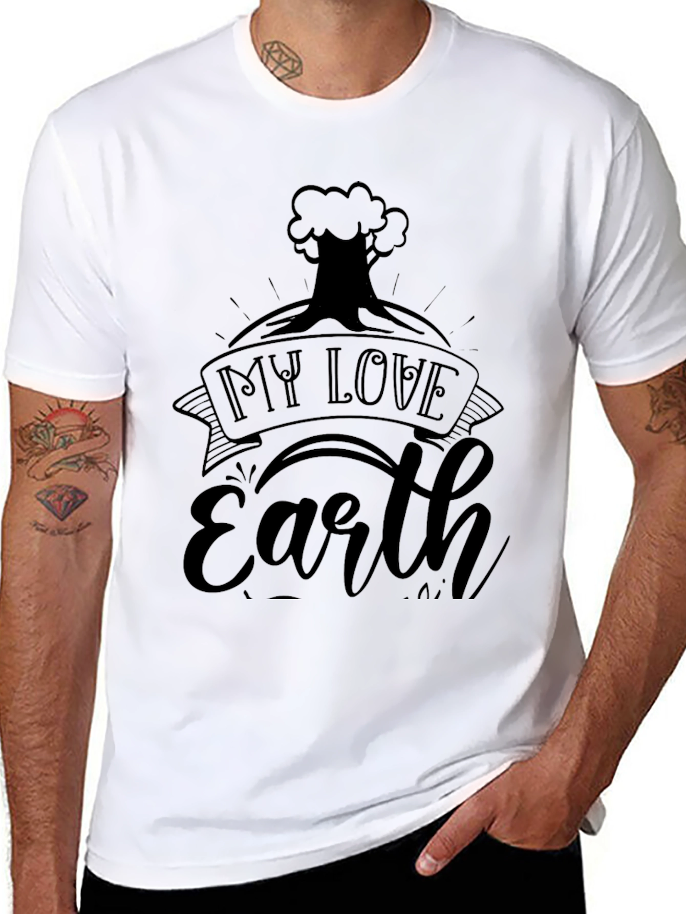 My Love Earth Black T-Shirt