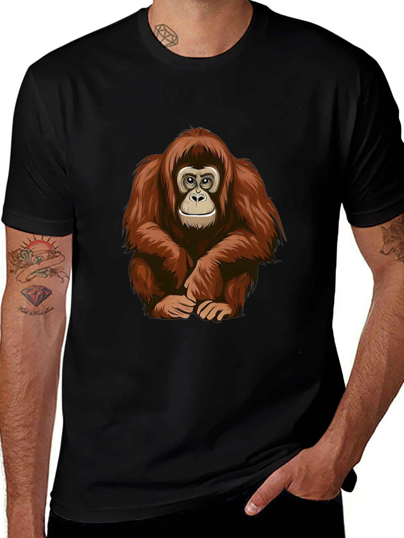 Orangutan Graphic T-Shirt - Cool Ape Design Tee
