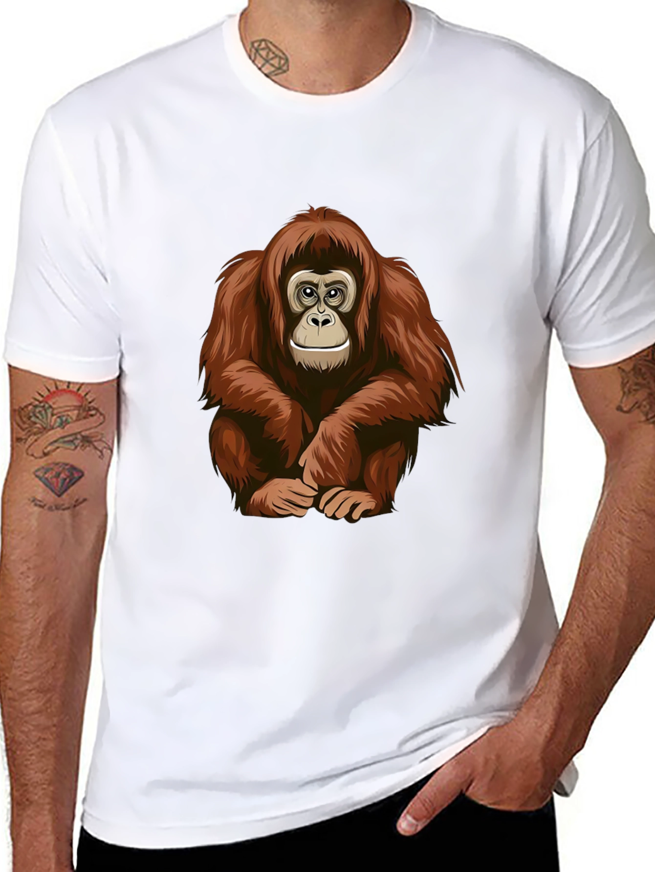 Orangutan Graphic T-Shirt - Cool Ape Design Tee