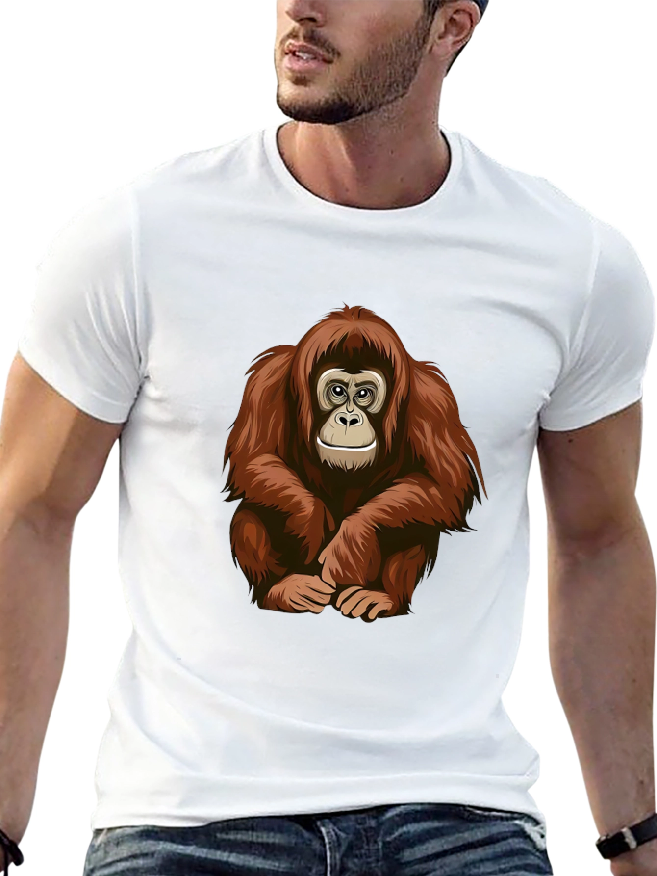 Orangutan Graphic T-Shirt - Cool Ape Design Tee