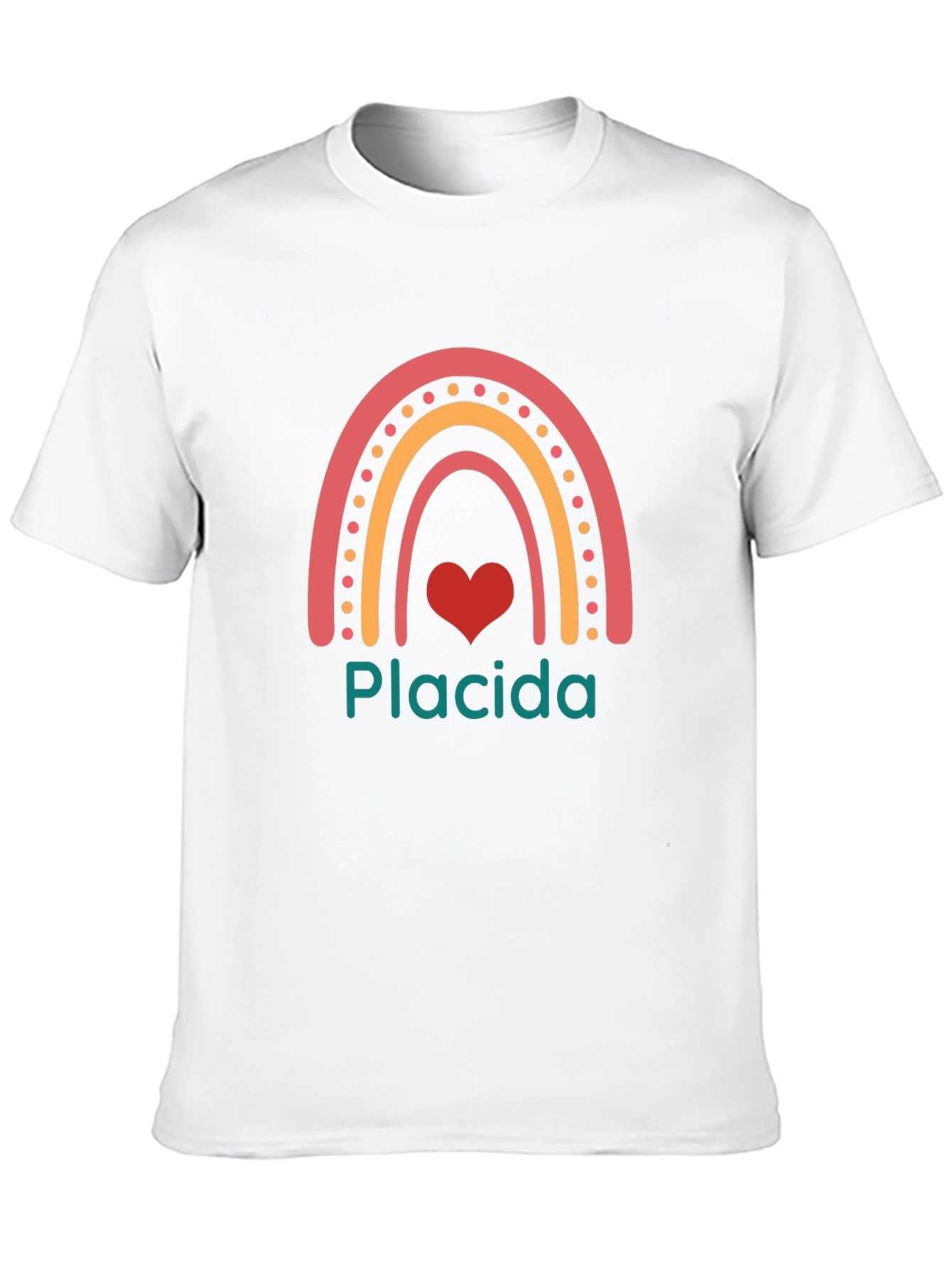 Placida Rainbow Heart Graphic Tee - Black