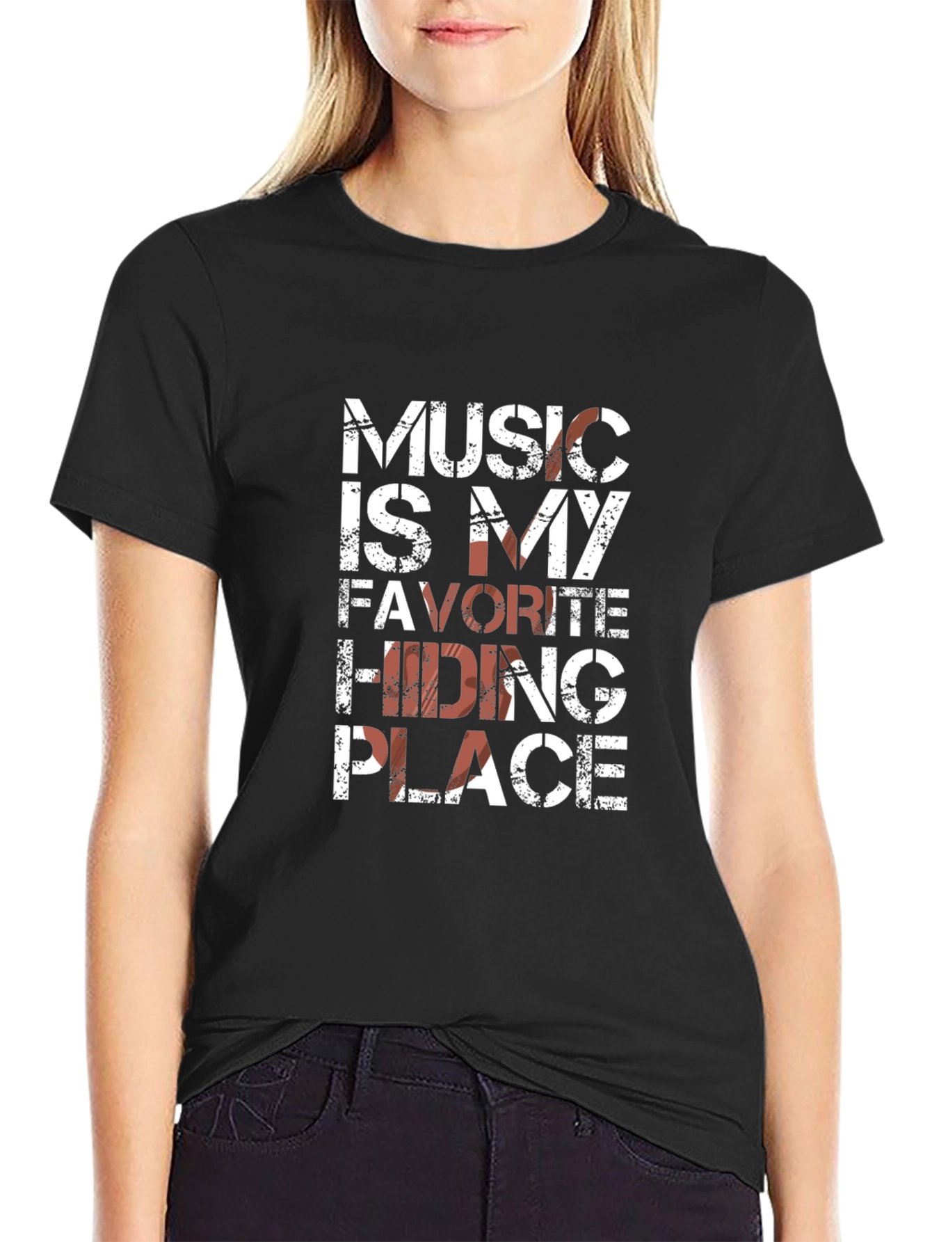 Music Is My Favorite Hiding Place Graphic Tee