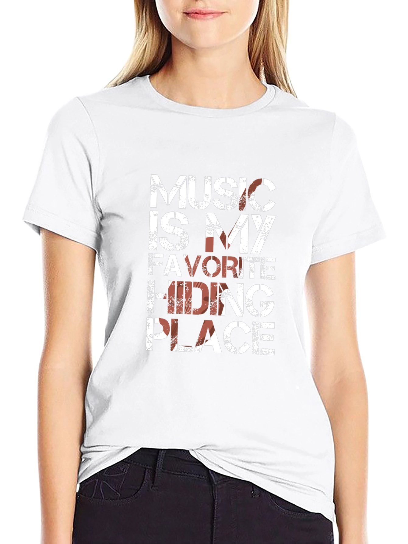 Music Is My Favorite Hiding Place Graphic Tee