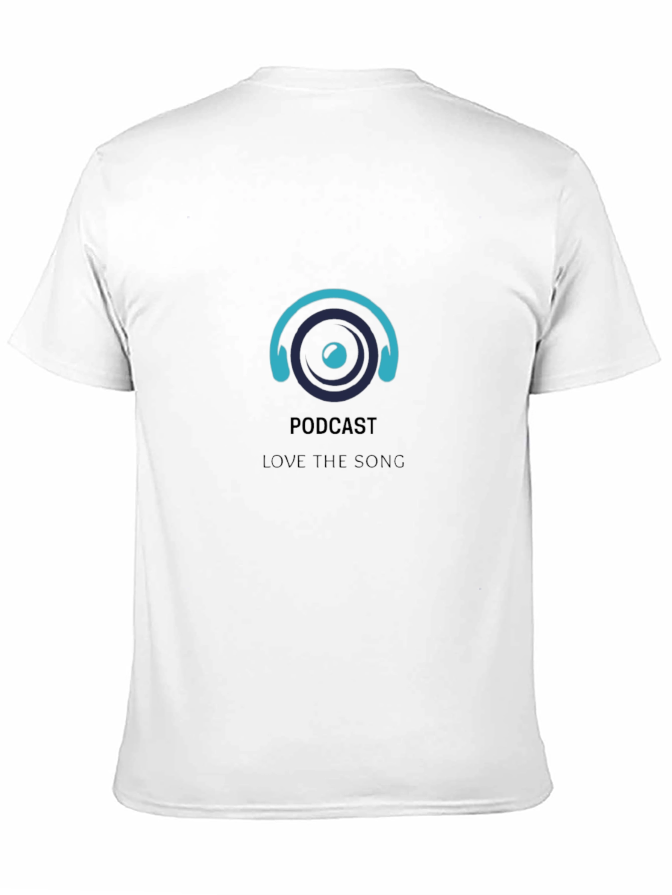 Podcast Headphones Graphic Tee - Stylish Black T-Shirt