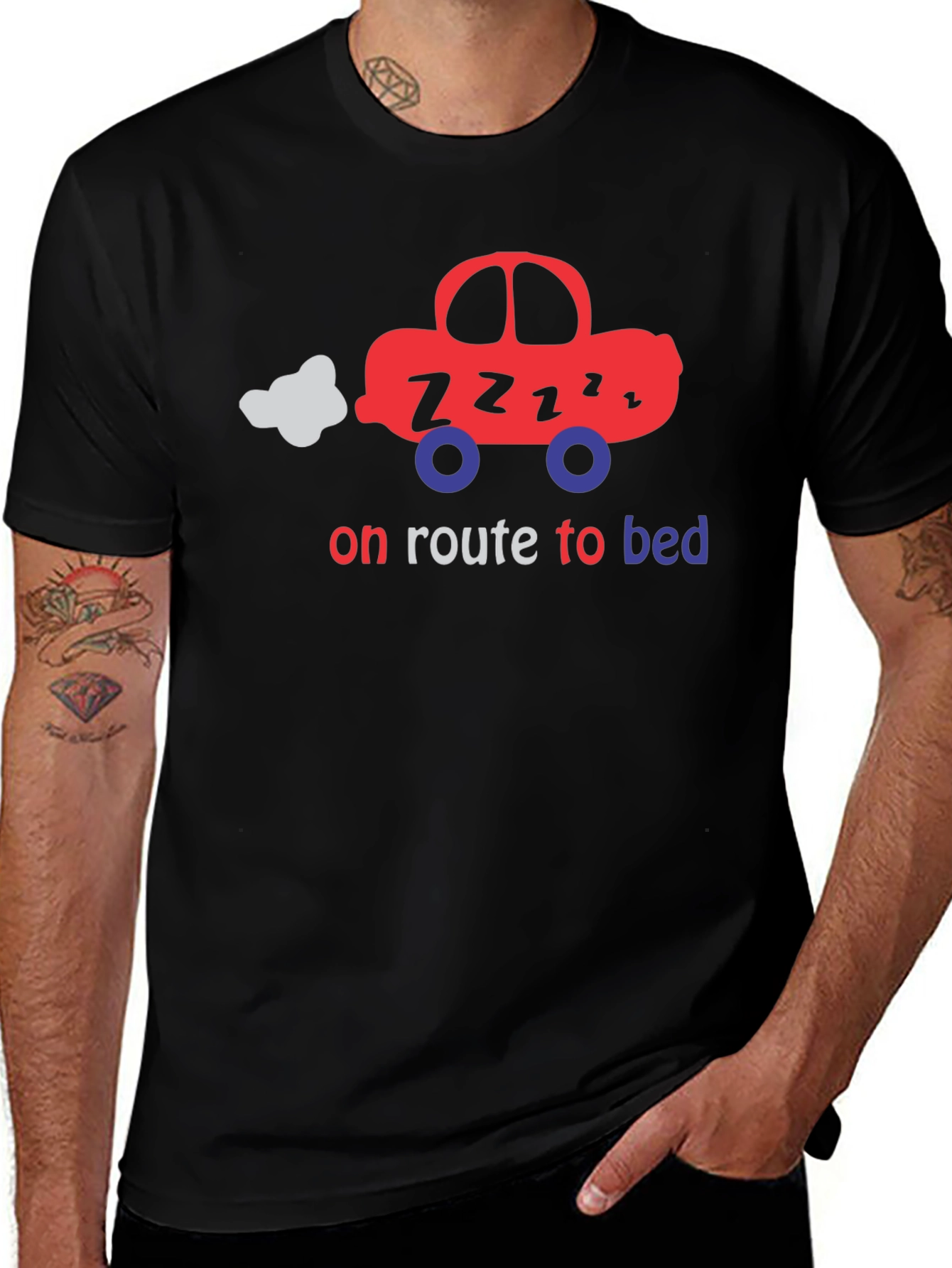 On Route to Bed T-Shirt - Cute Car Design