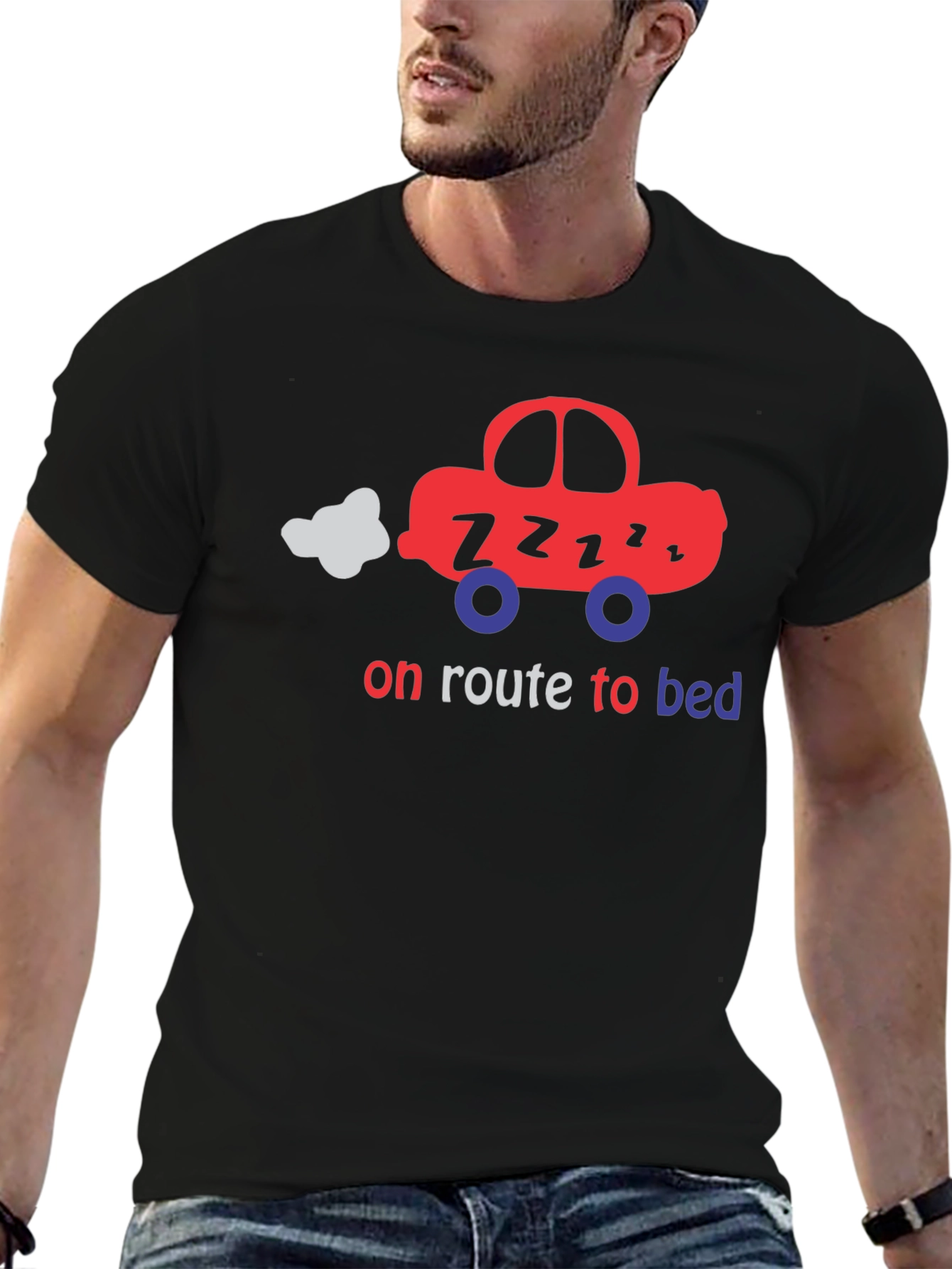 On Route to Bed T-Shirt - Cute Car Design