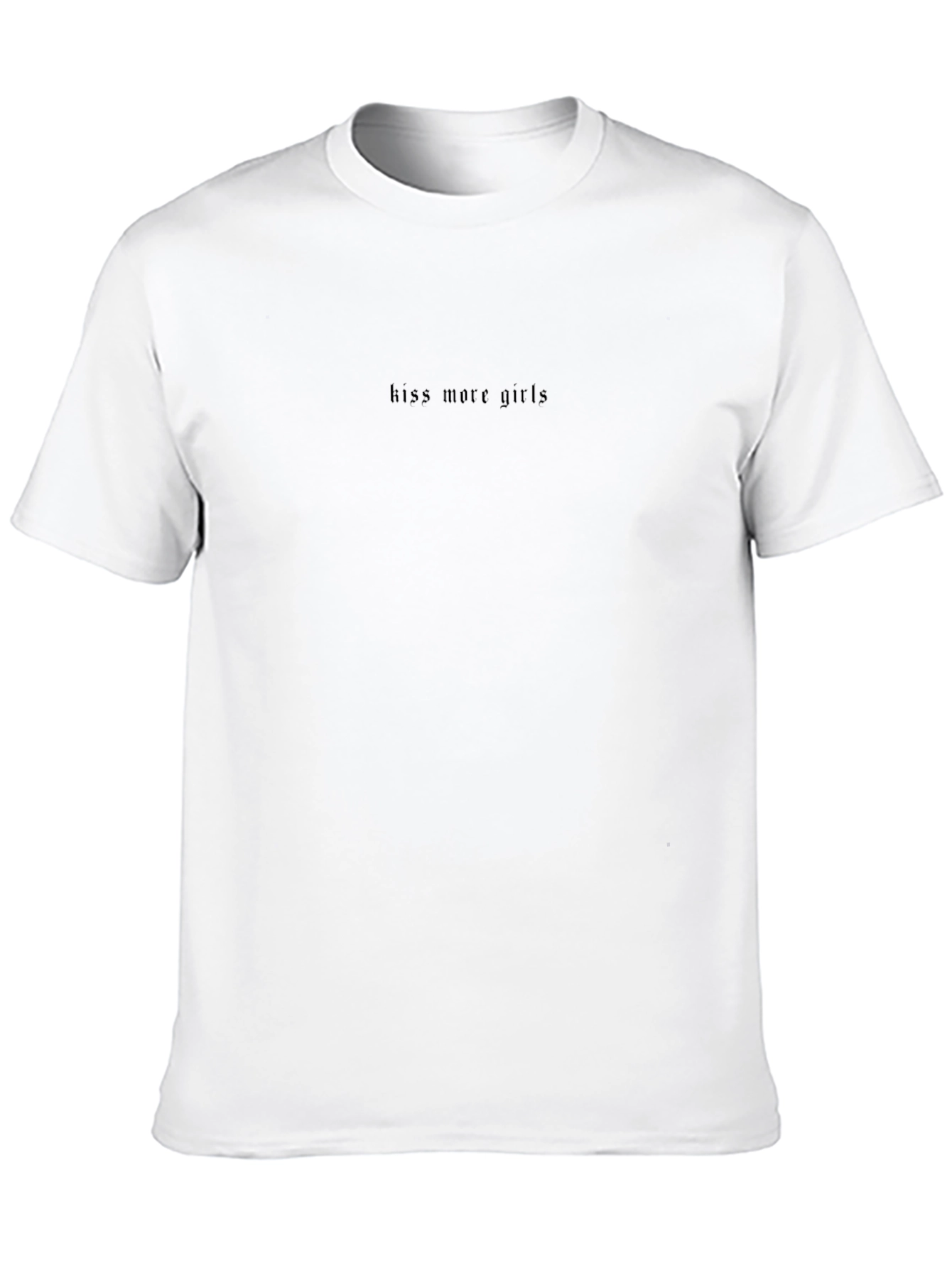 Kiss More Girls Graphic Black T-Shirt