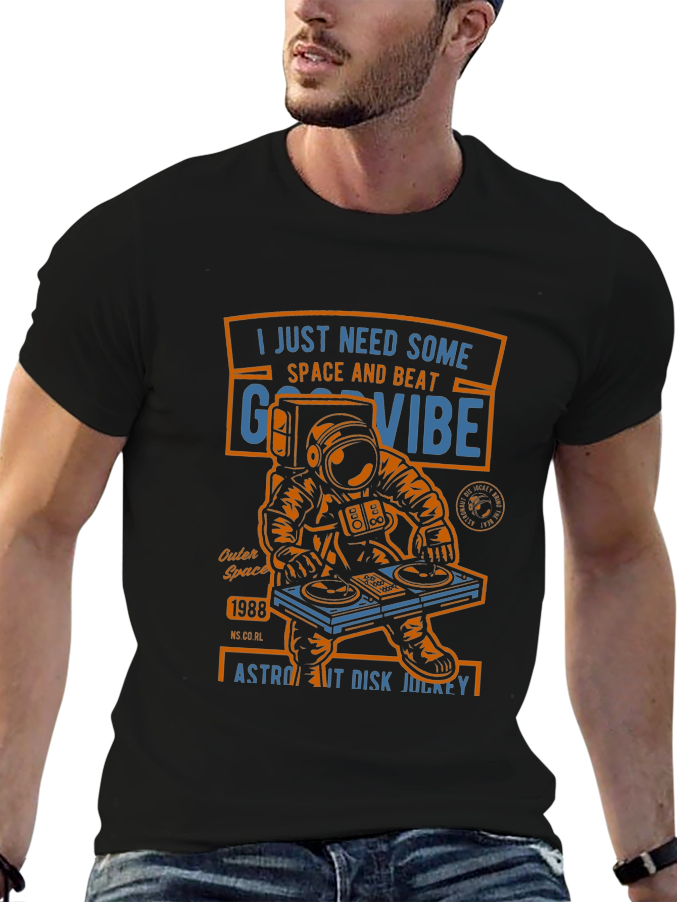 Astronaut DJ T-Shirt - Space & Beat Good Vibes