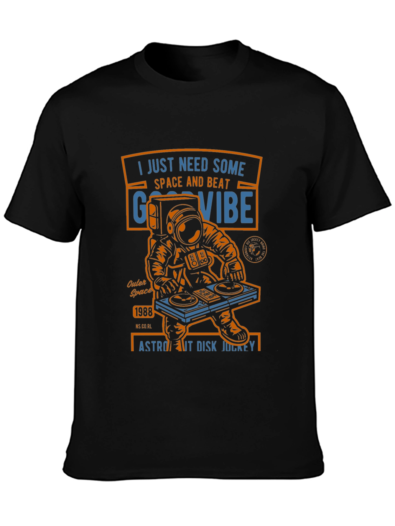 Astronaut DJ T-Shirt - Space & Beat Good Vibes