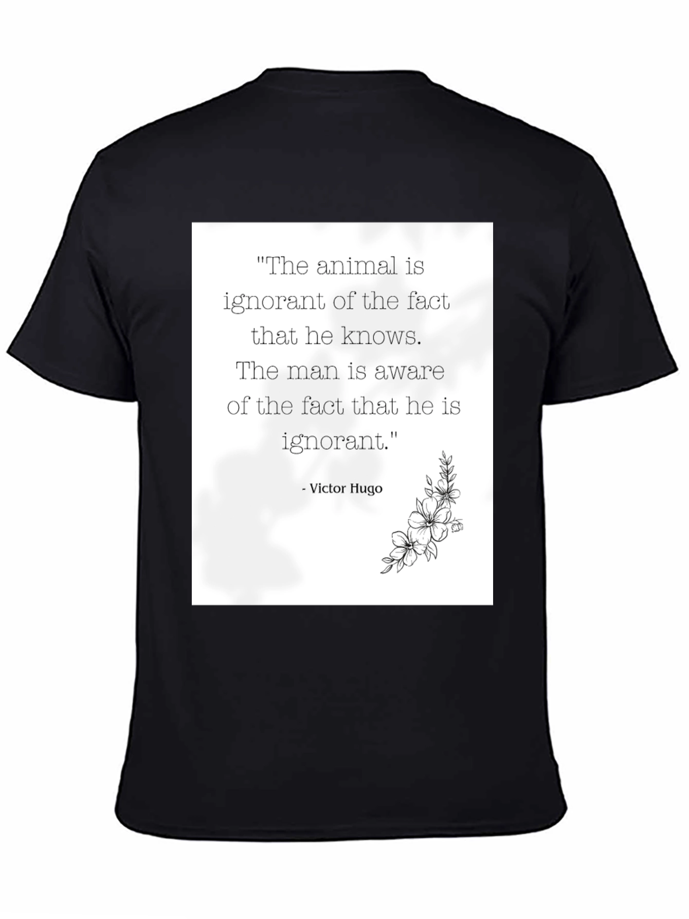 Victor Hugo Quote Graphic Tee - Black