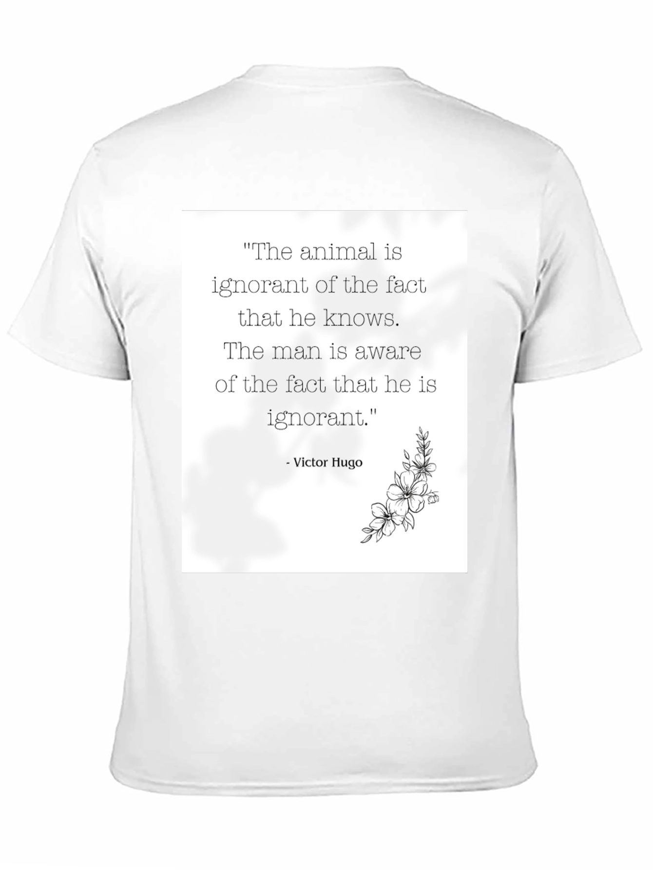 Victor Hugo Quote Graphic Tee - Black