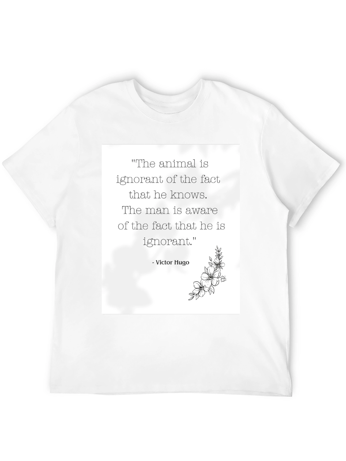 Victor Hugo Quote Graphic Tee - Black
