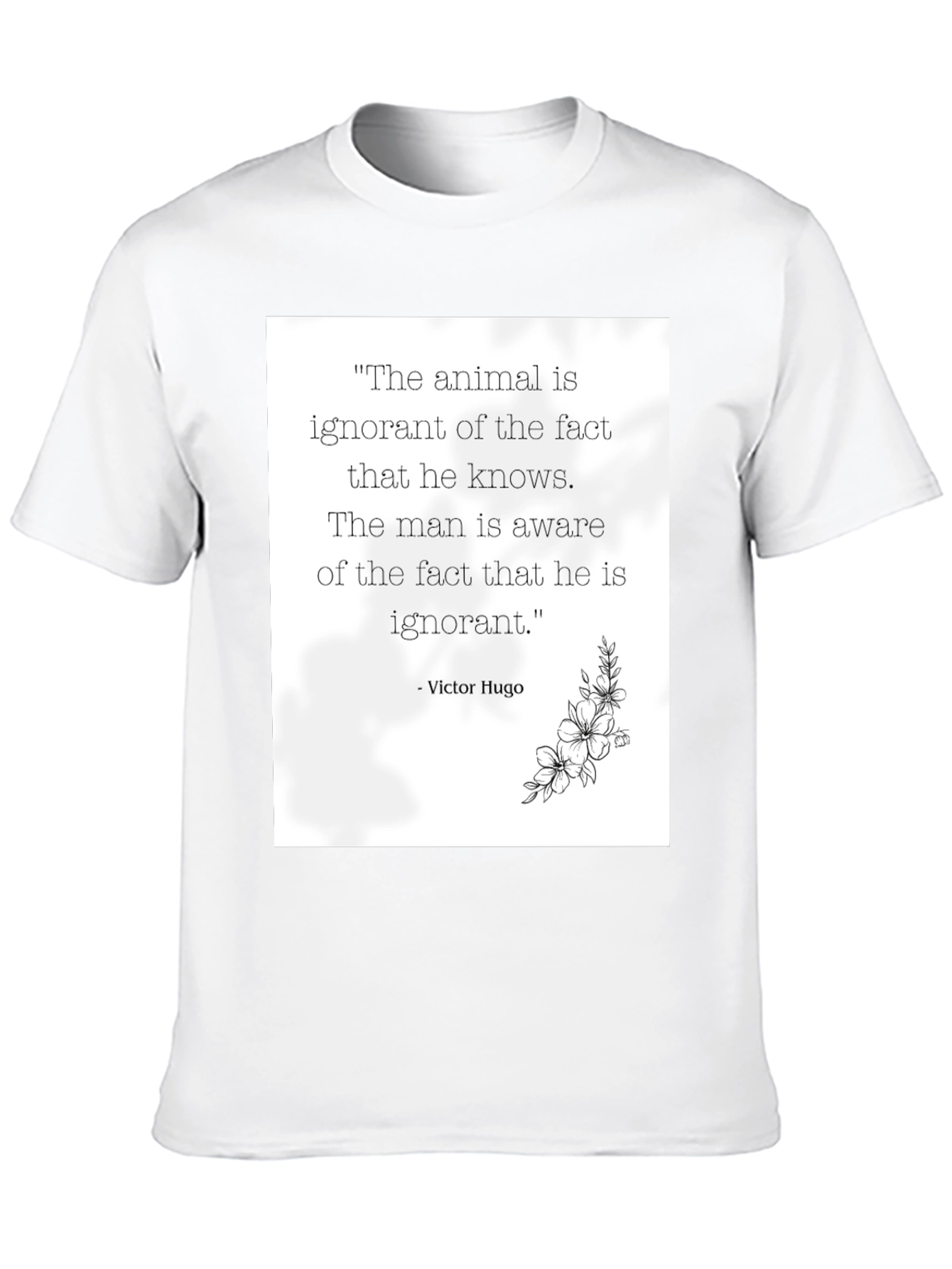 Victor Hugo Quote Graphic Tee - Black