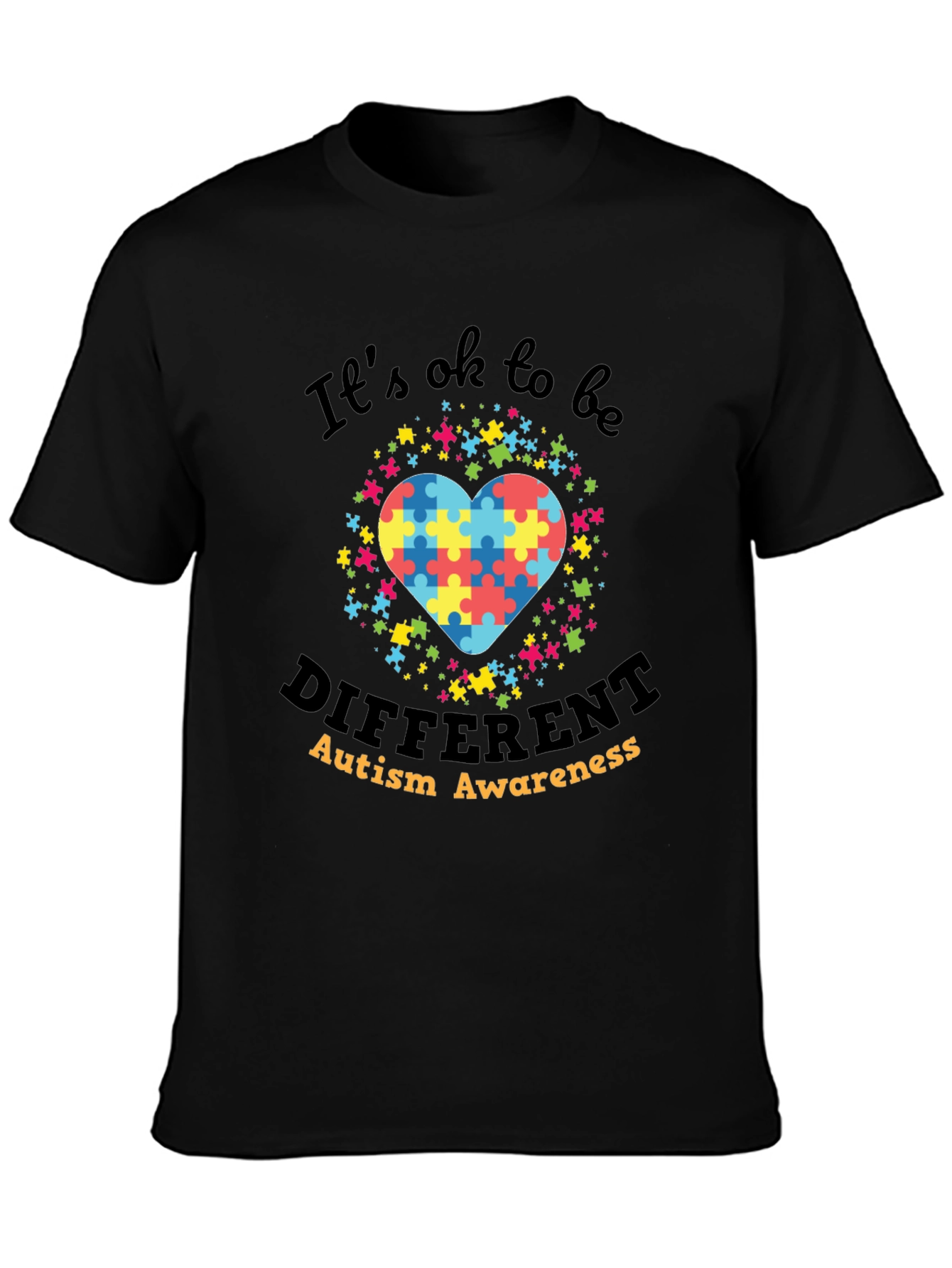 Autism Awareness Puzzle Heart Graphic Tee