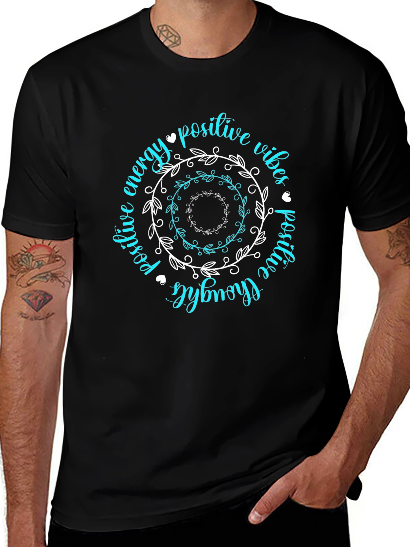 Positive Vibes Graphic Tee - Trendy Black T-Shirt