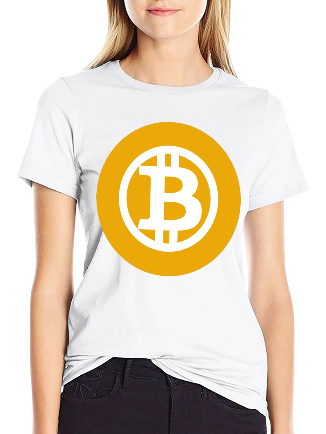 Bitcoin Logo Black T-Shirt - Crypto Currency Fashion