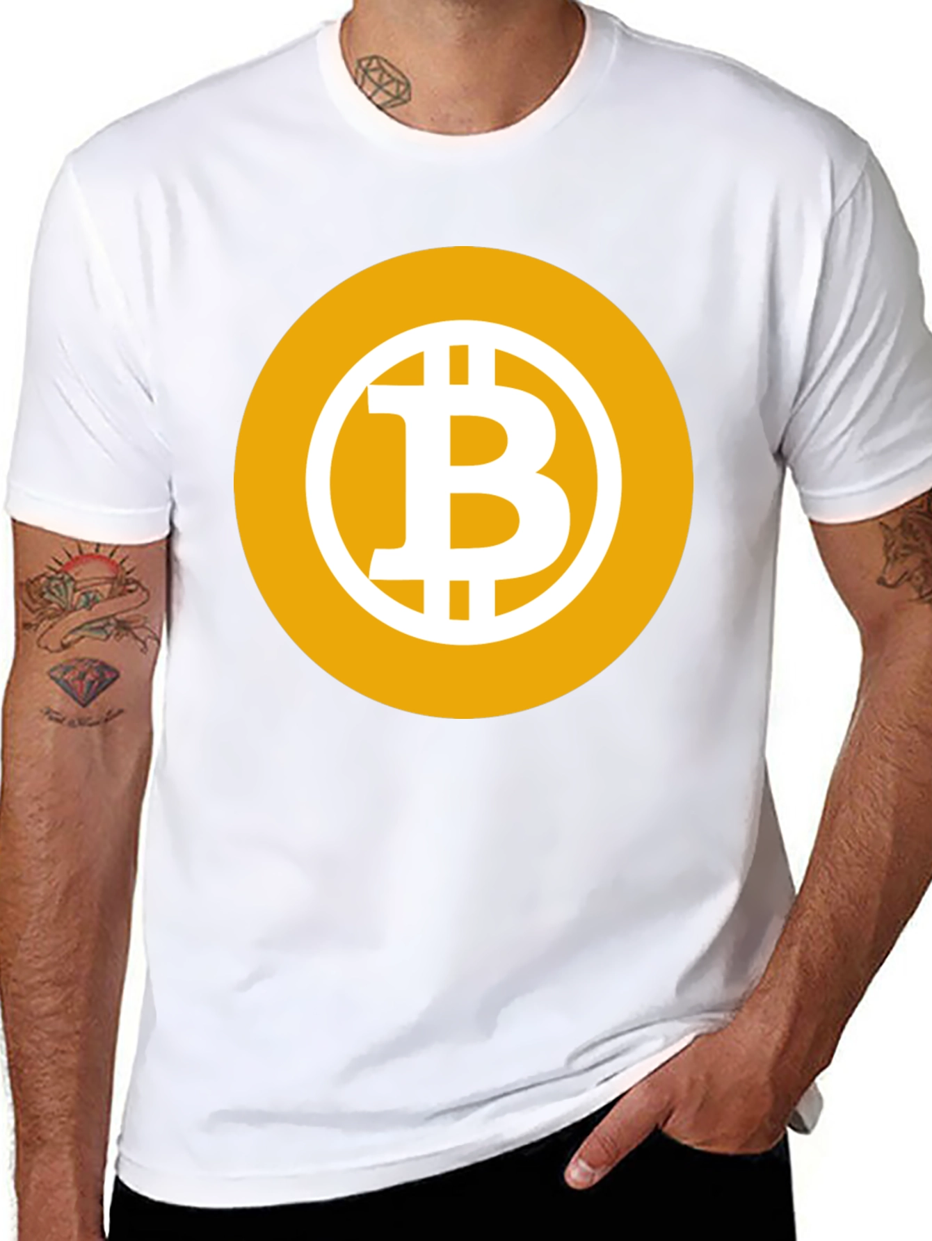Bitcoin Logo Black T-Shirt - Crypto Currency Fashion