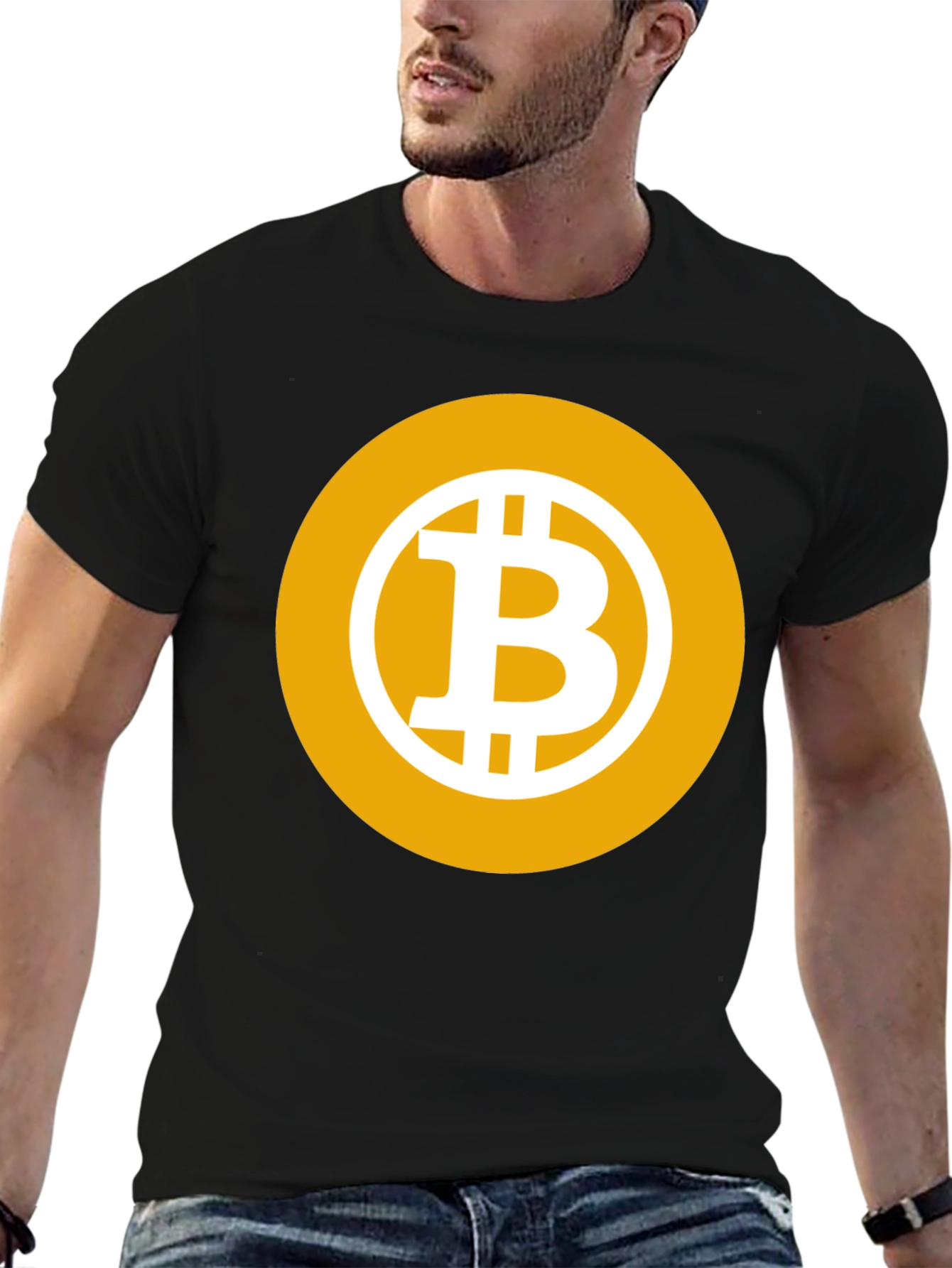 Bitcoin Logo Black T-Shirt - Crypto Currency Fashion