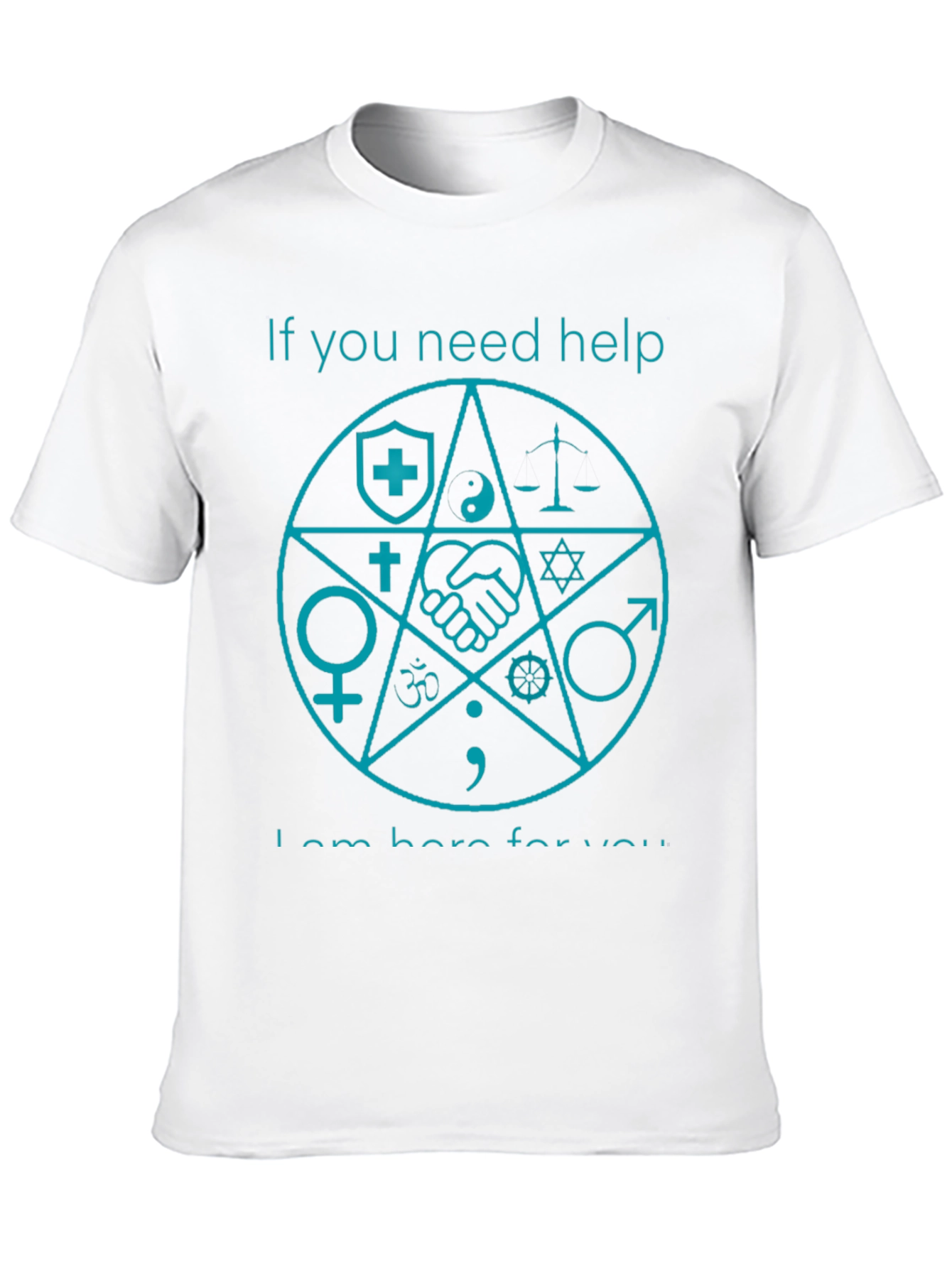 Symbolic Help T-Shirt - Black Graphic Tee