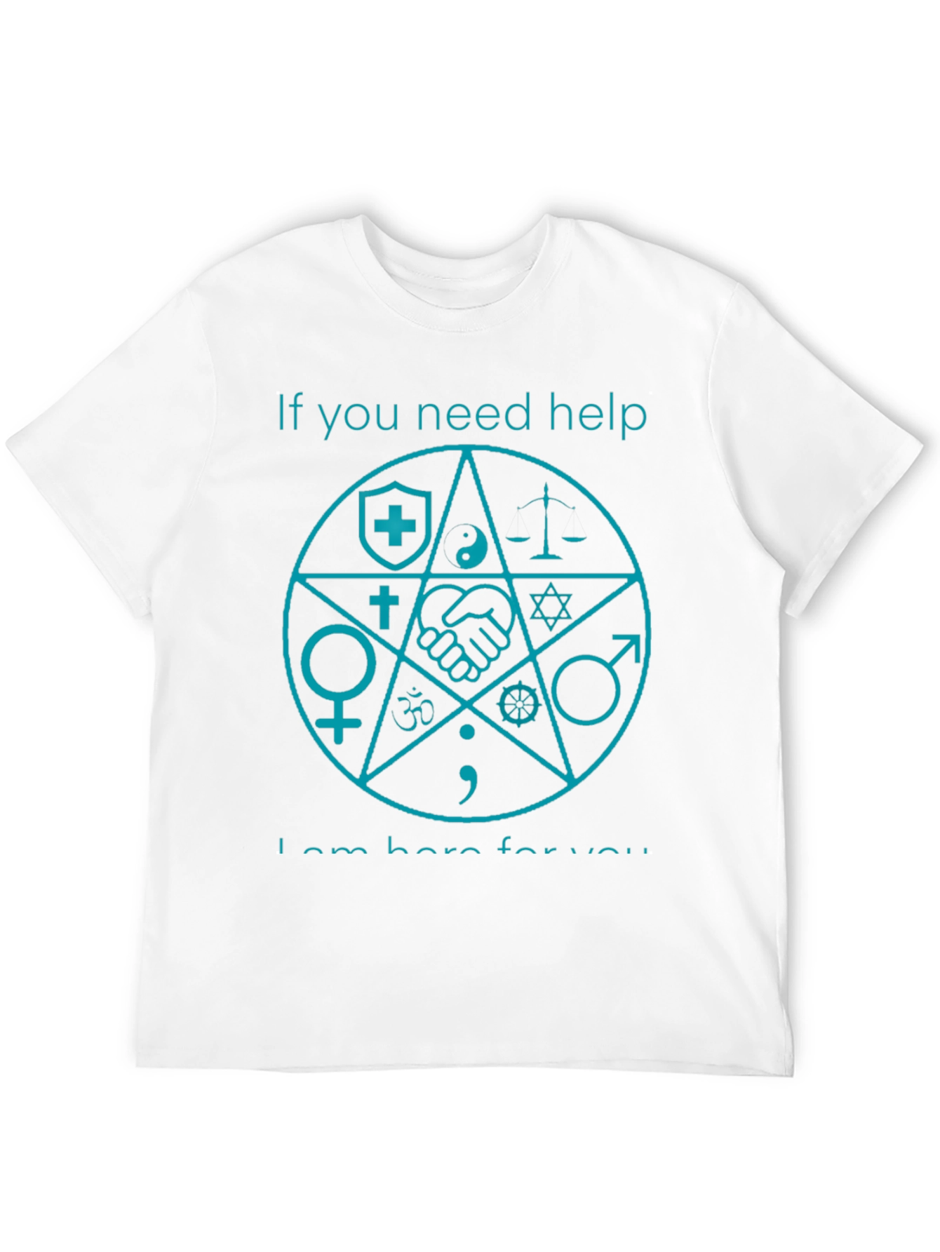 Symbolic Help T-Shirt - Black Graphic Tee