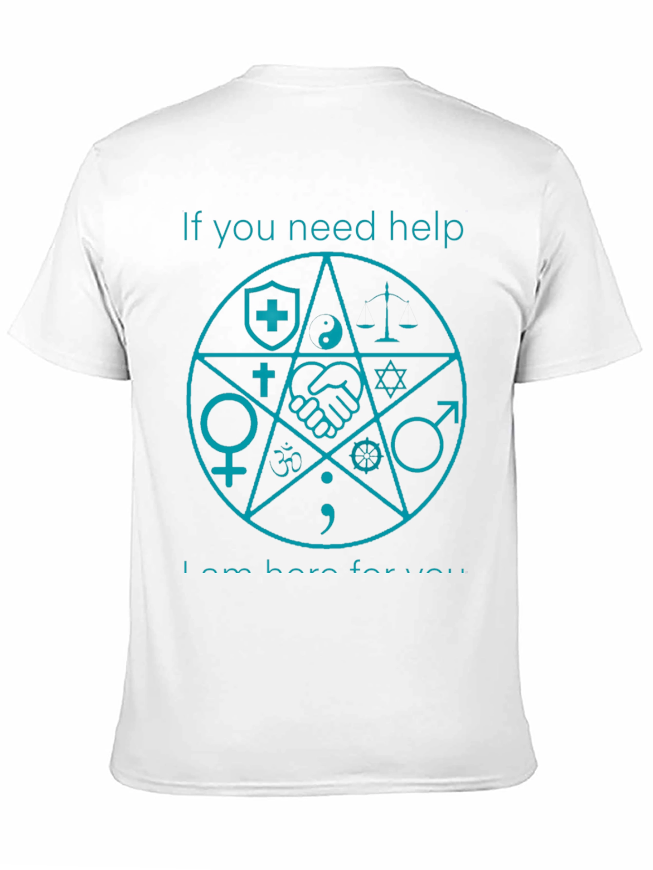 Symbolic Help T-Shirt - Black Graphic Tee