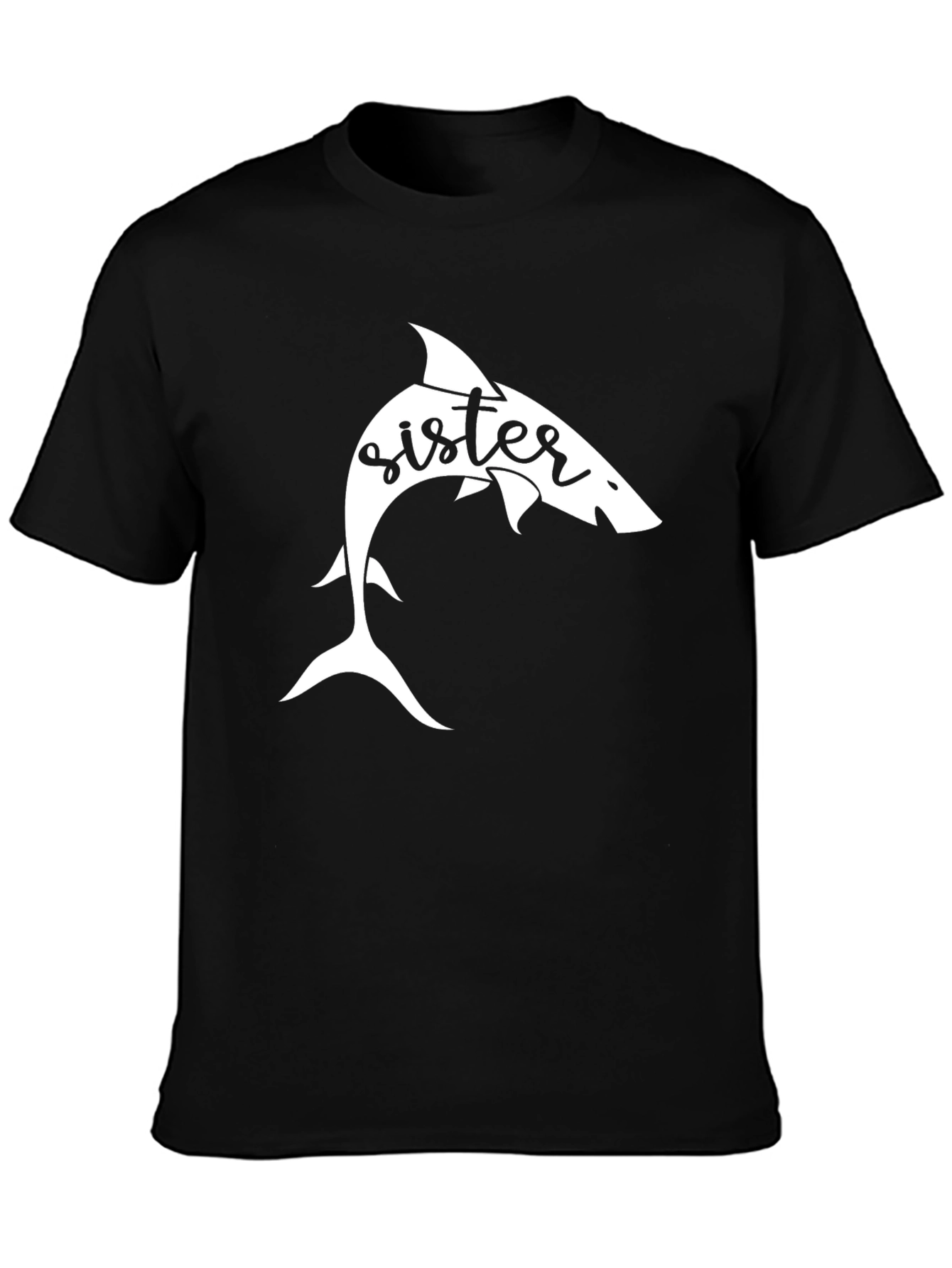 Sister Shark Graphic Tee - Black