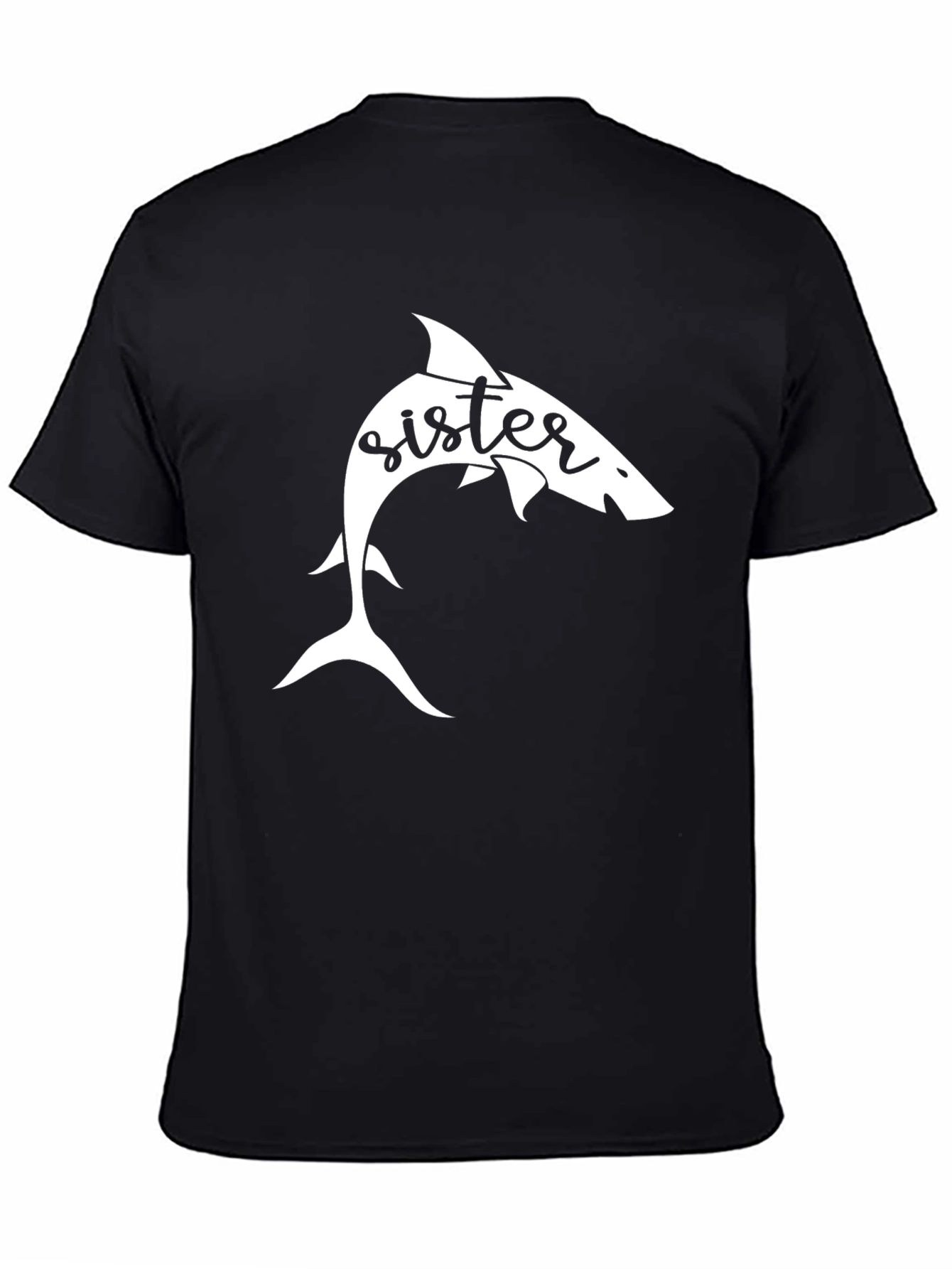 Sister Shark Graphic Tee - Black