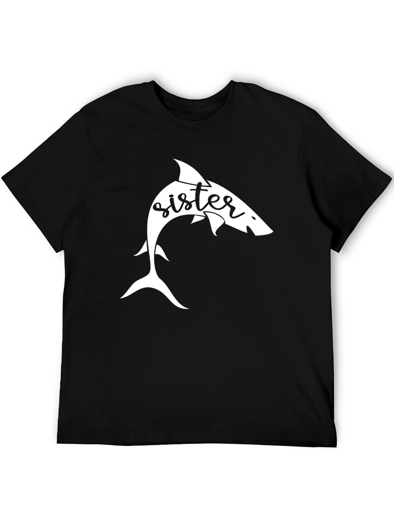 Sister Shark Graphic Tee - Black