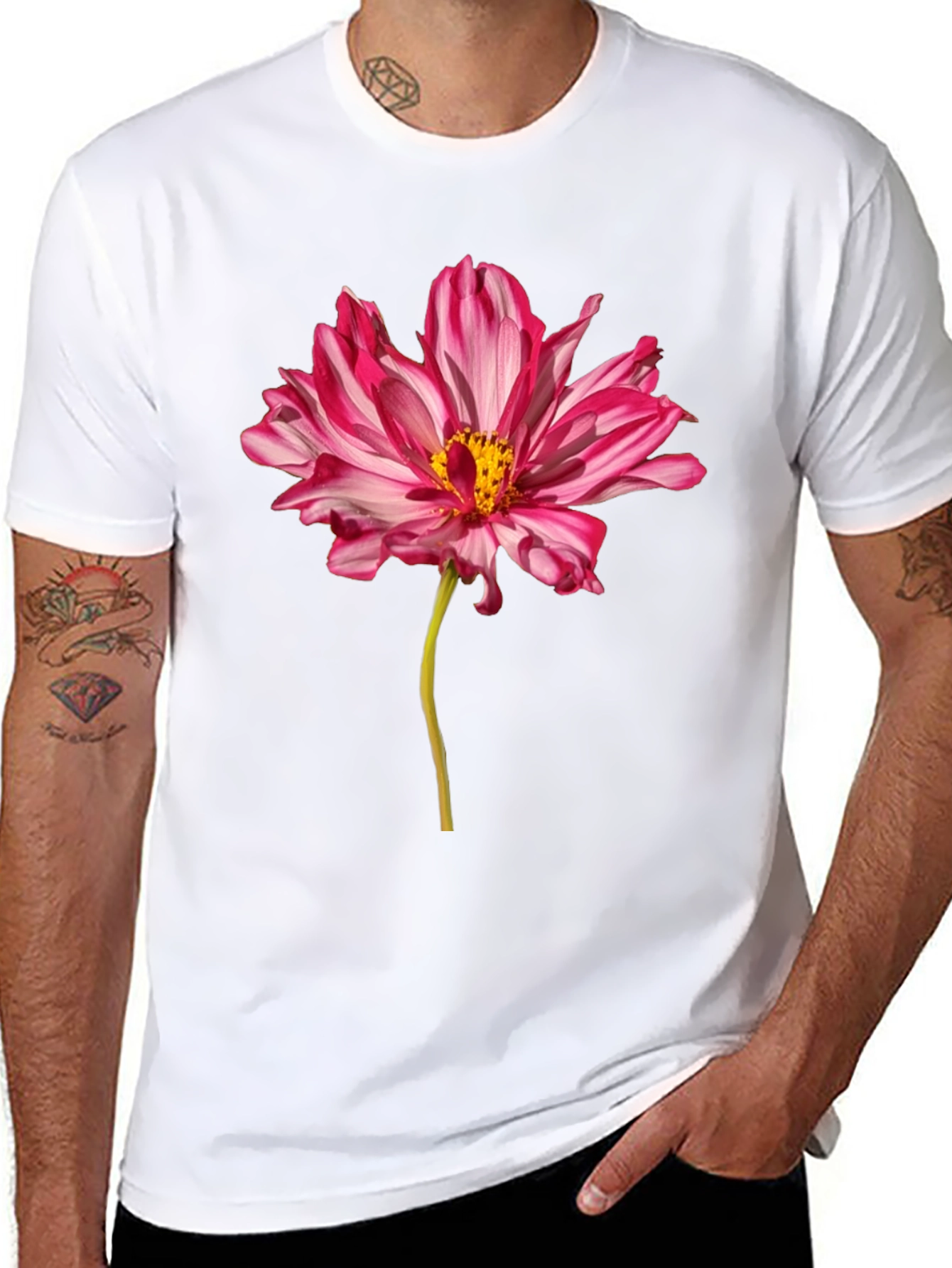 Floral T-Shirt - Pink Flower Graphic Tee
