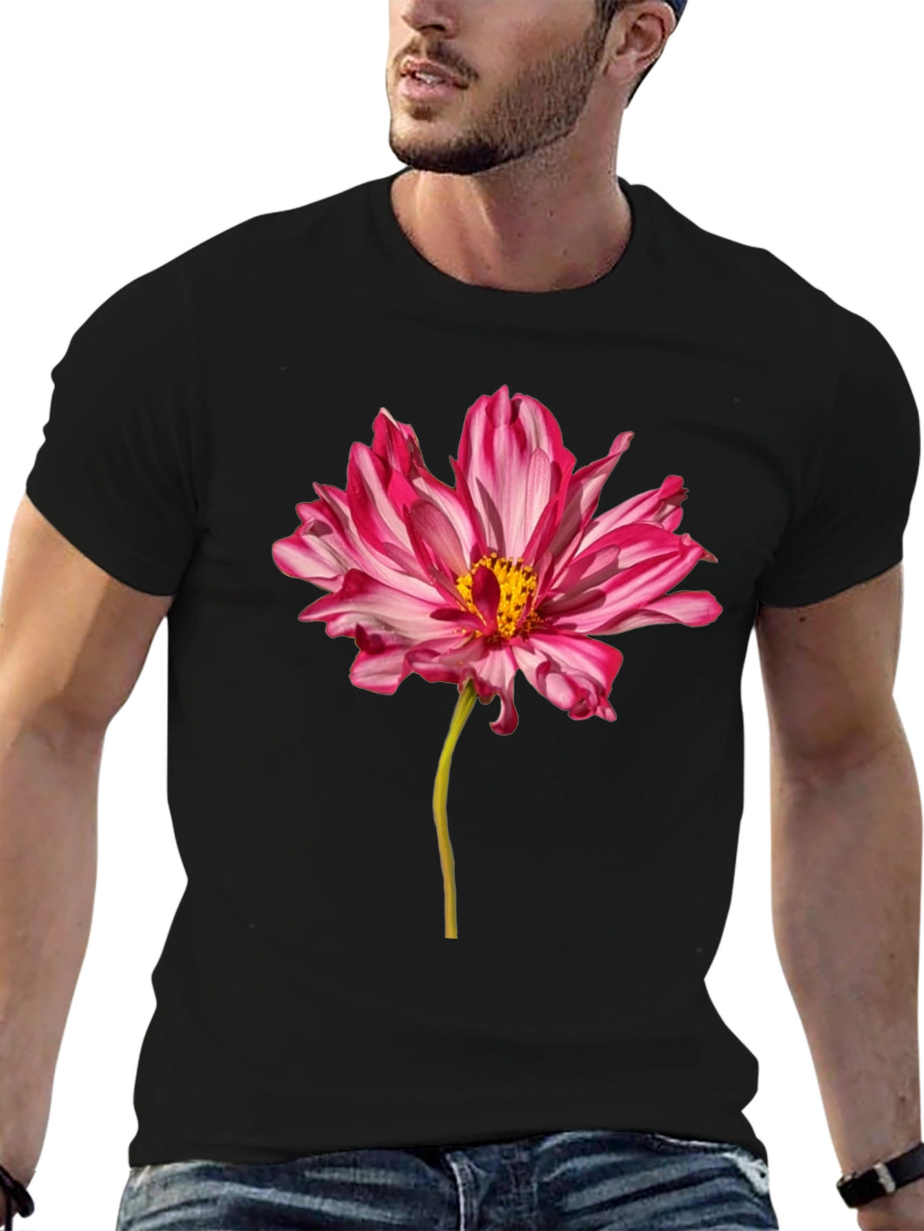 Floral T-Shirt - Pink Flower Graphic Tee