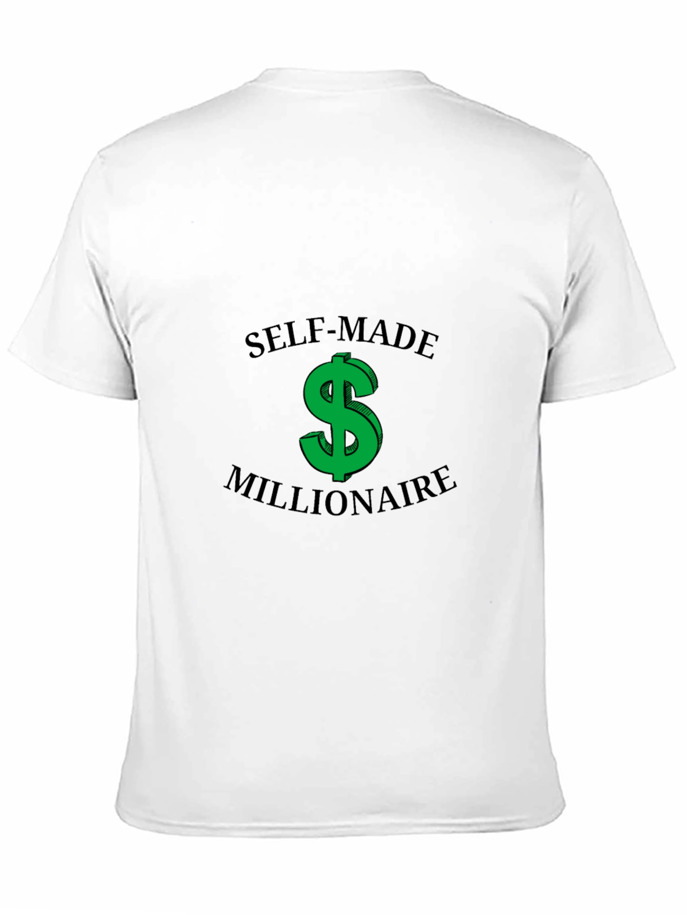 Self-Made Millionaire Graphic Tee - Black Cotton Casual T-Shirt